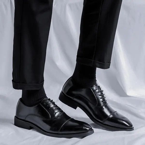 Leather Masumizu x Fuka Stylish Black Dress Shoes for Men Size US 10 / EU 43 - 1 Thumbnail