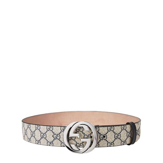 Gucci GUCCI Men'S Logo Canvas Gg Supreme Belt Size 32 - 1 Thumbnail