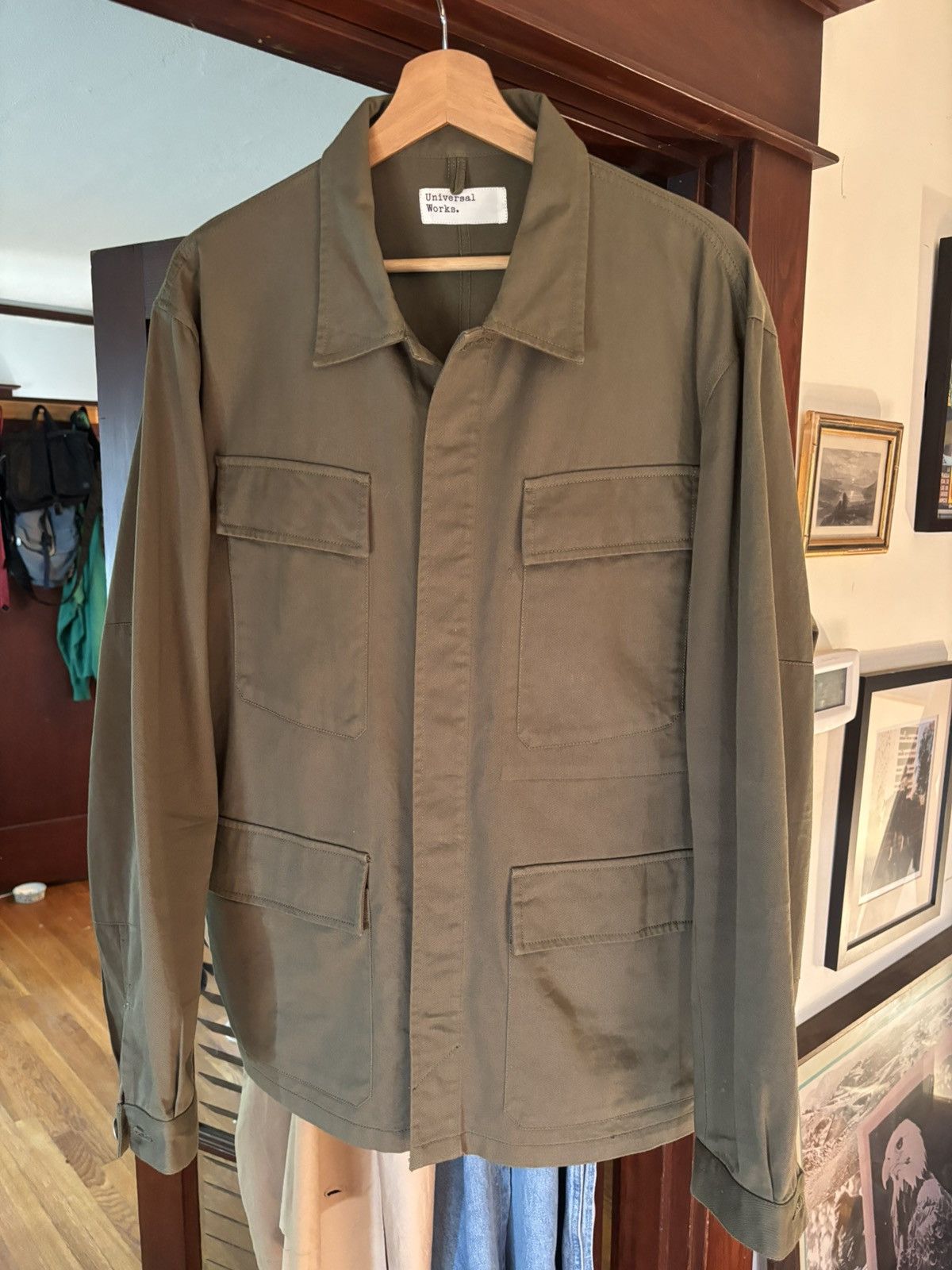 Universal Works Olive Fatigue Jacket Size US XL / EU 56 / 4 - 1 Thumbnail