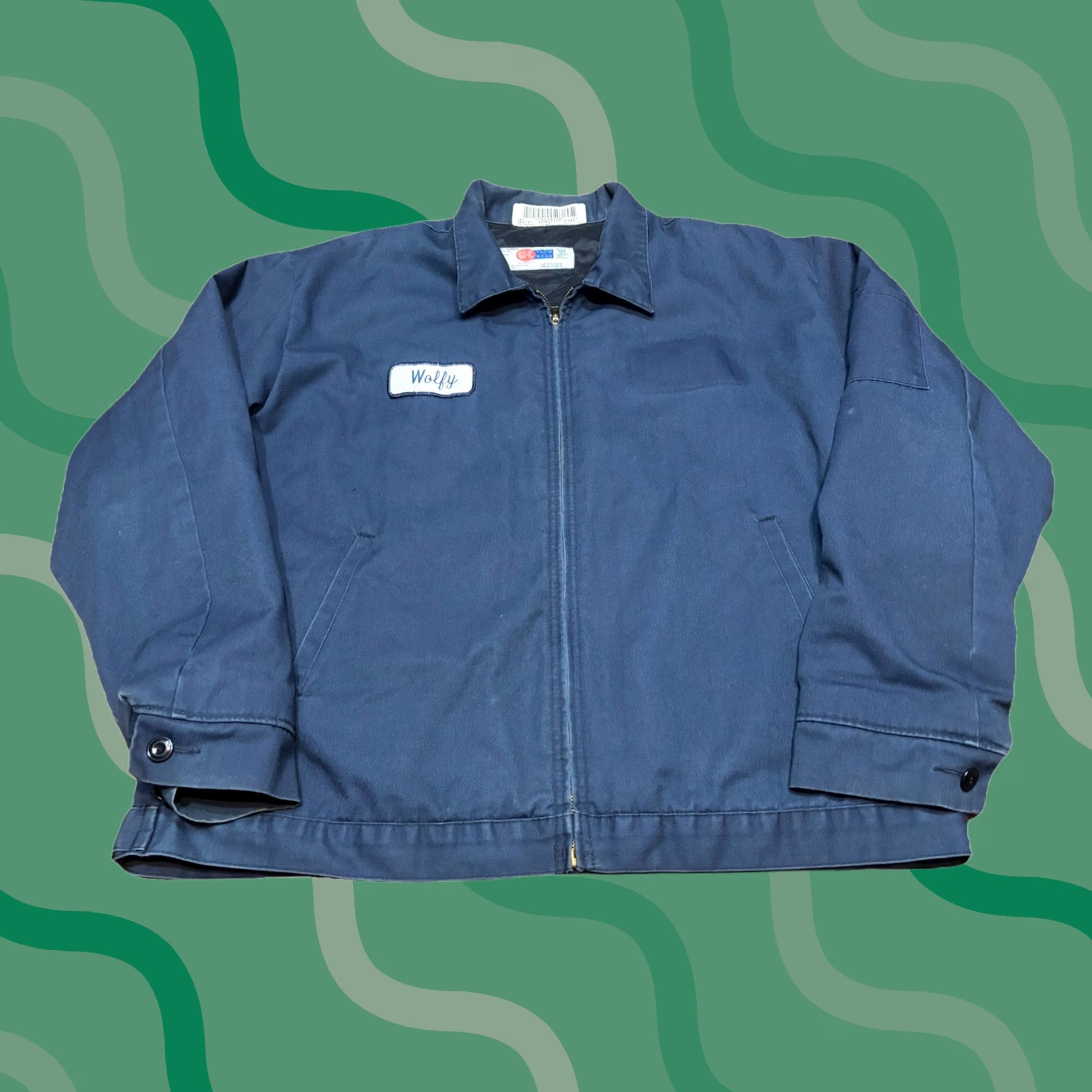 Vintage VINTAGE Aramark Jacket Mens XL Blue Quilted Lined Work Delivery Size US XL / EU 56 / 4 - 1 Thumbnail