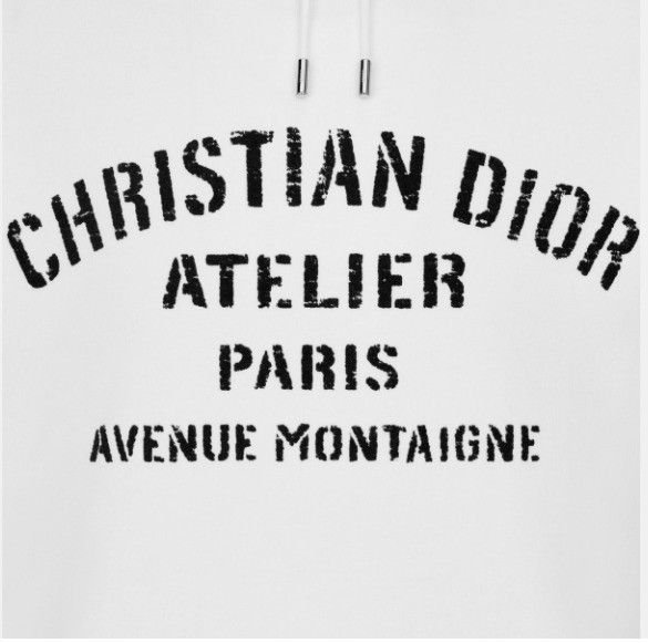 o1w1db10324 Atelier Hooded Sweatshirt in White