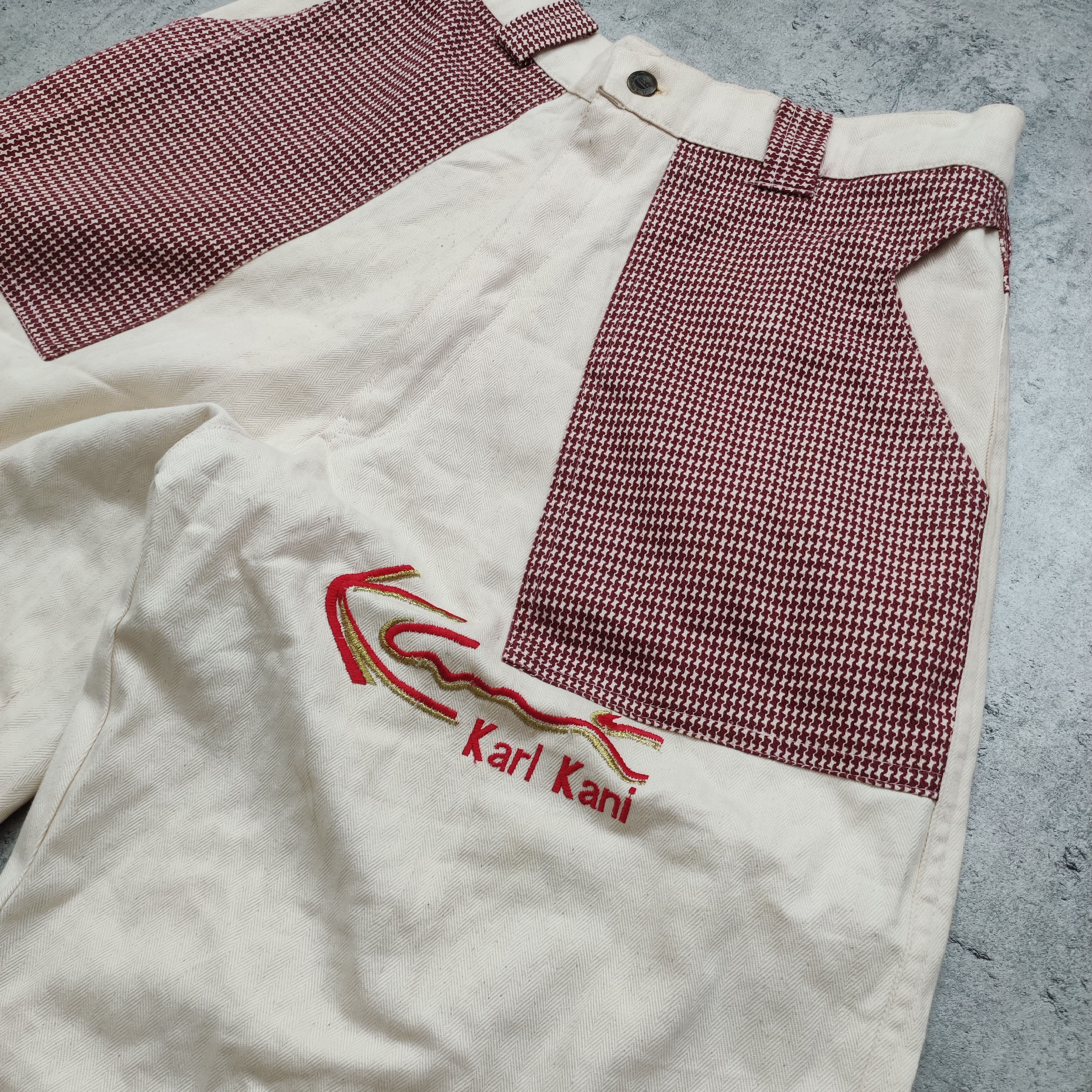 Karl Kani × Vintage Vintage 90s RARE Tupac Baggy HipHop Checkered Shorts Size US 30 / EU 46 - 4 Thumbnail
