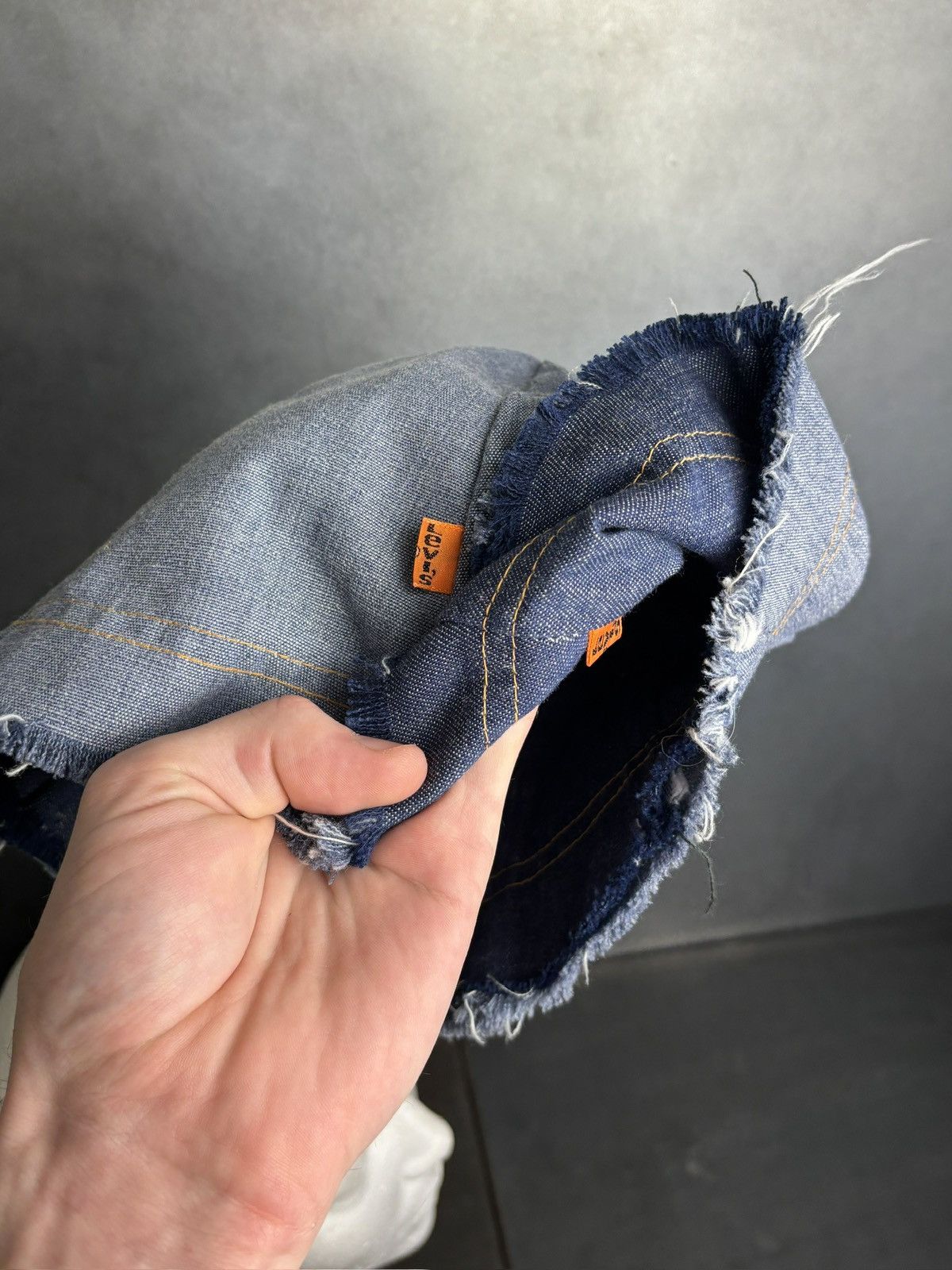Levi's 1970s Levi's Crusher Hat Vintage Orange Tab Bucket Hat Size ONE SIZE - 6 Thumbnail