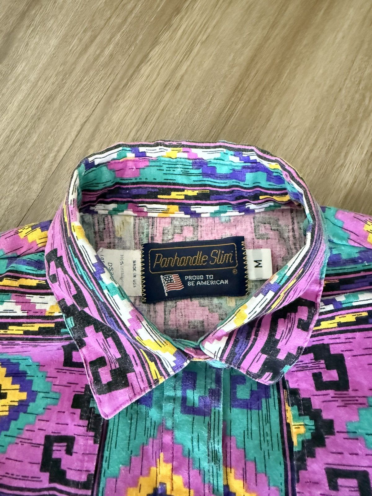 Panhandle Slim Vintage PANHANDLE SLIM Western Aztec Shirt Medium Overlaps Size M / US 6-8 / IT 42-44 - 3 Thumbnail