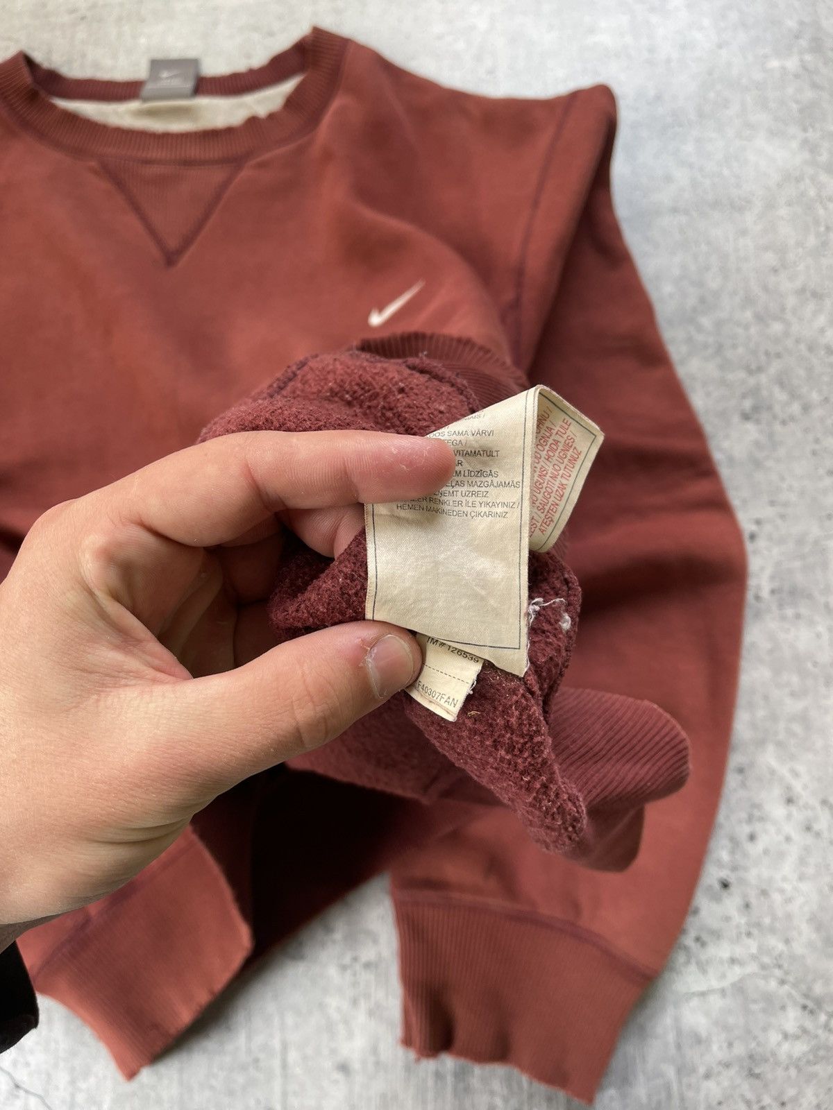 Nike × Vintage 🔥CRAZY Nike Vintage Brown Distressed Sweatshirt🔥 Size US L / EU 52-54 / 3 - 14 Thumbnail
