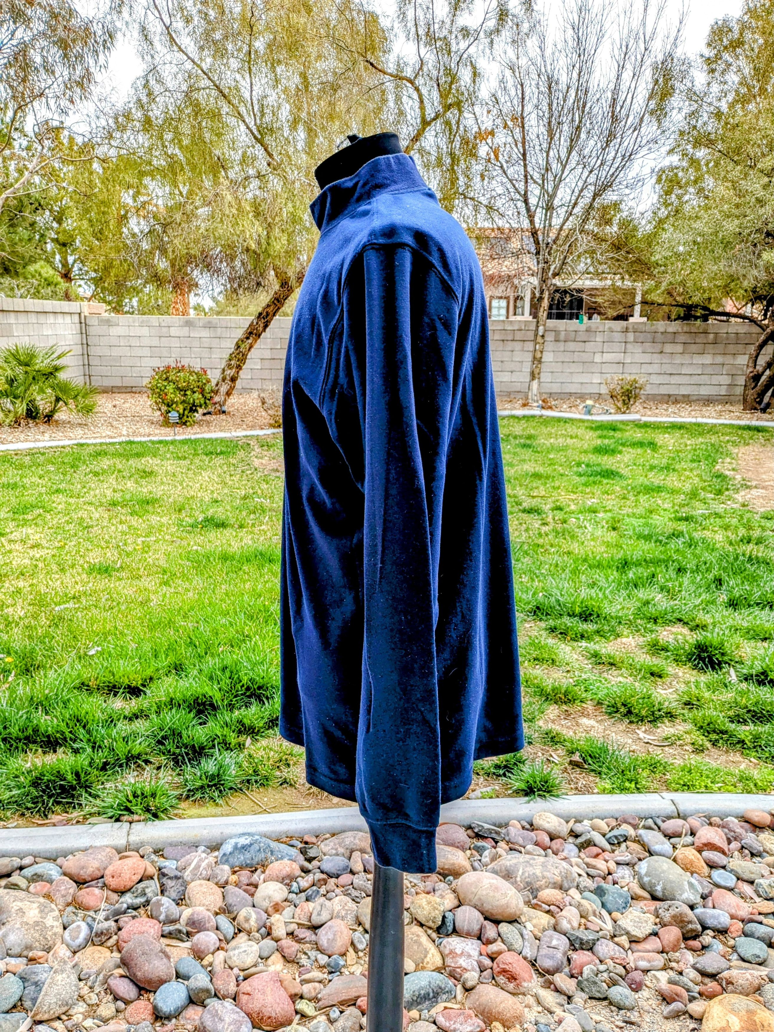 Lands' End 1990's Lands' End Vintage Long Sleeve Navy Mock Turtleneck Size US M / EU 48-50 / 2 - 3 Thumbnail