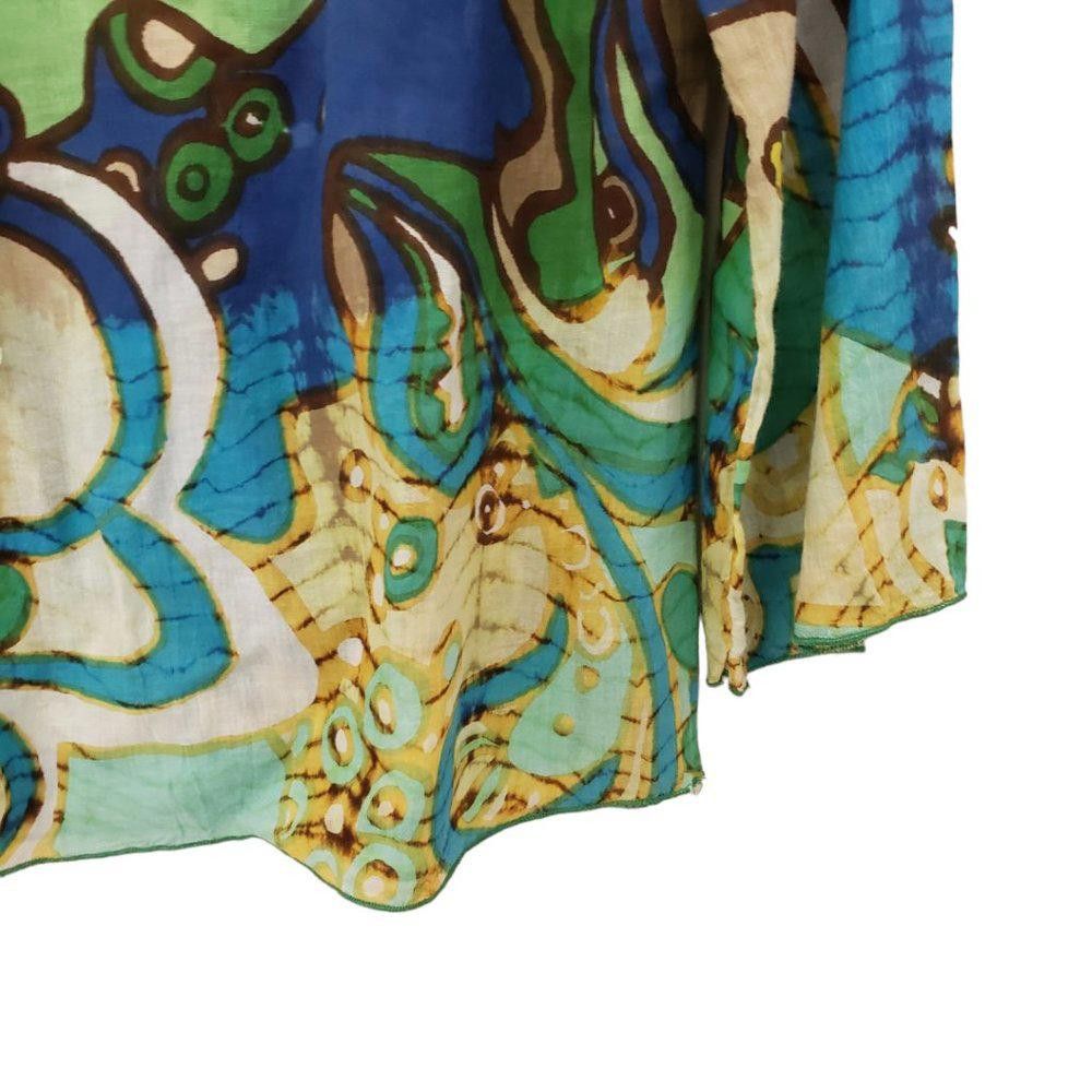 Designer CT201 Ladies Chaudry KC Abstract Design Cotton Blouse M Size M / US 6-8 / IT 42-44 - 4 Thumbnail
