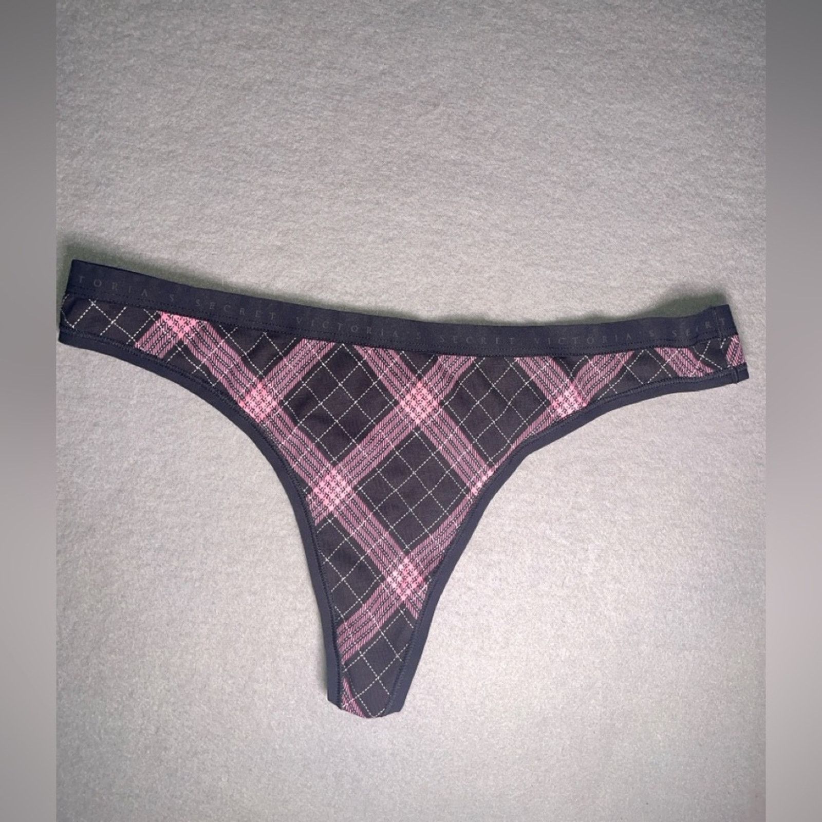 Victoria's Secret Victoria's Secret Thong VS Pink Plaid Thong Panty NEW Size ONE SIZE - 9 Thumbnail