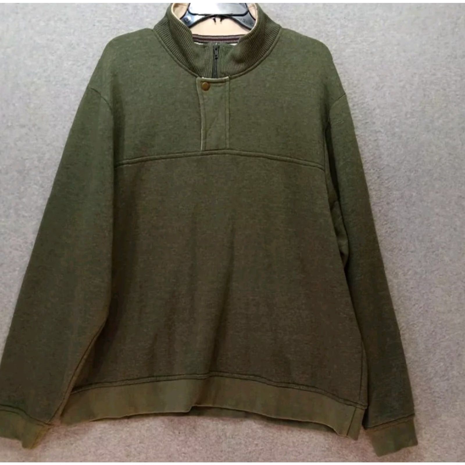 Orvis VINTAGE ORVIS Pullover Sweatshirt Mens XXL Green 1/4 Zip Snap Long Sleeve Knit Heavyweight All Seasons Casual Workwear Fish 90s Size US XXL / EU 58 / 5 - 2 Thumbnail