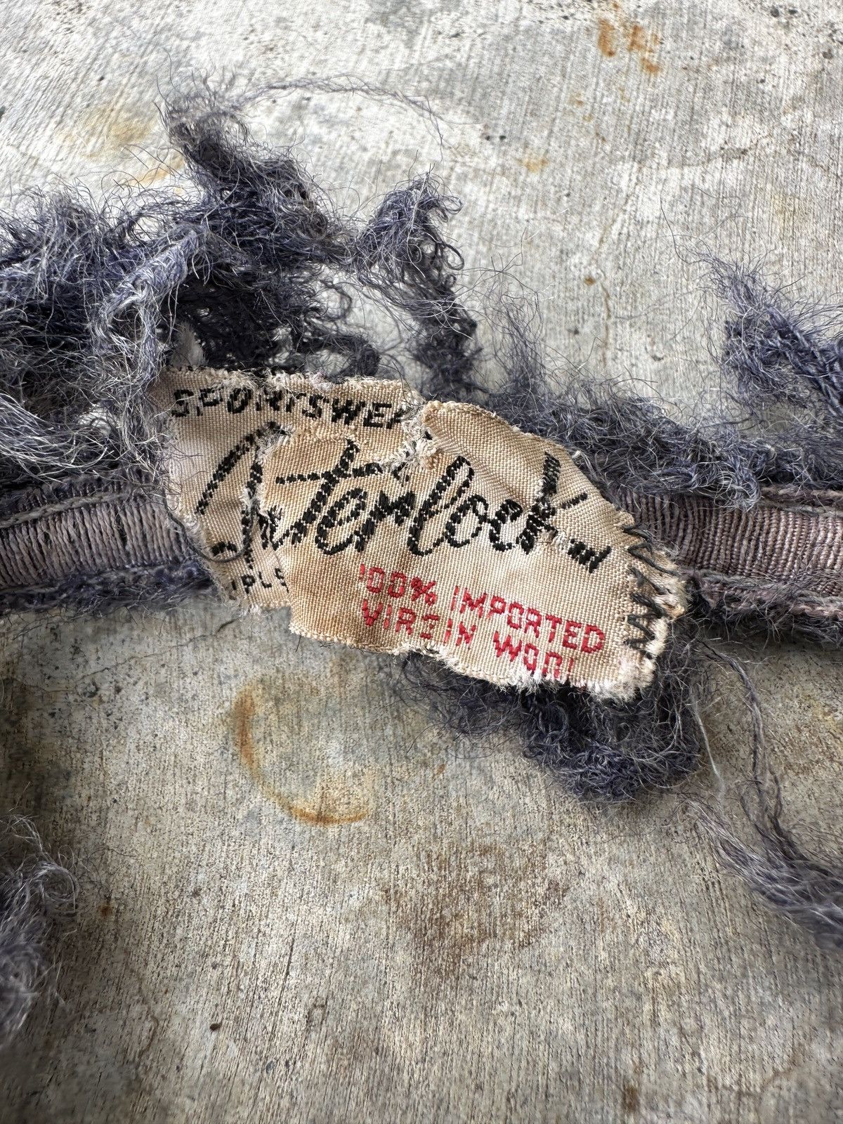 Vintage 1920s Trashed Dirty Zombified Wool Knitted Distress Cardigan Size US M / EU 48-50 / 2 - 9 Thumbnail