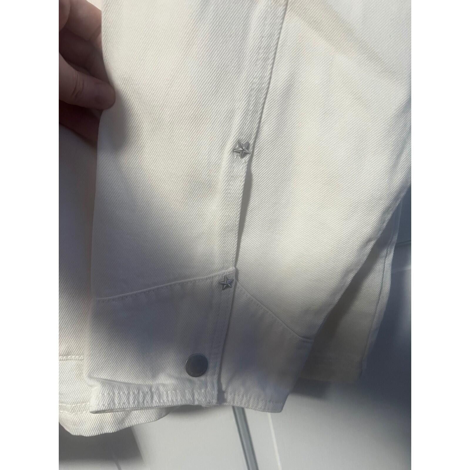 Other Universal Thread Denim Jacket Womens M White Studded NWT Size M / US 6-8 / IT 42-44 - 8 Thumbnail