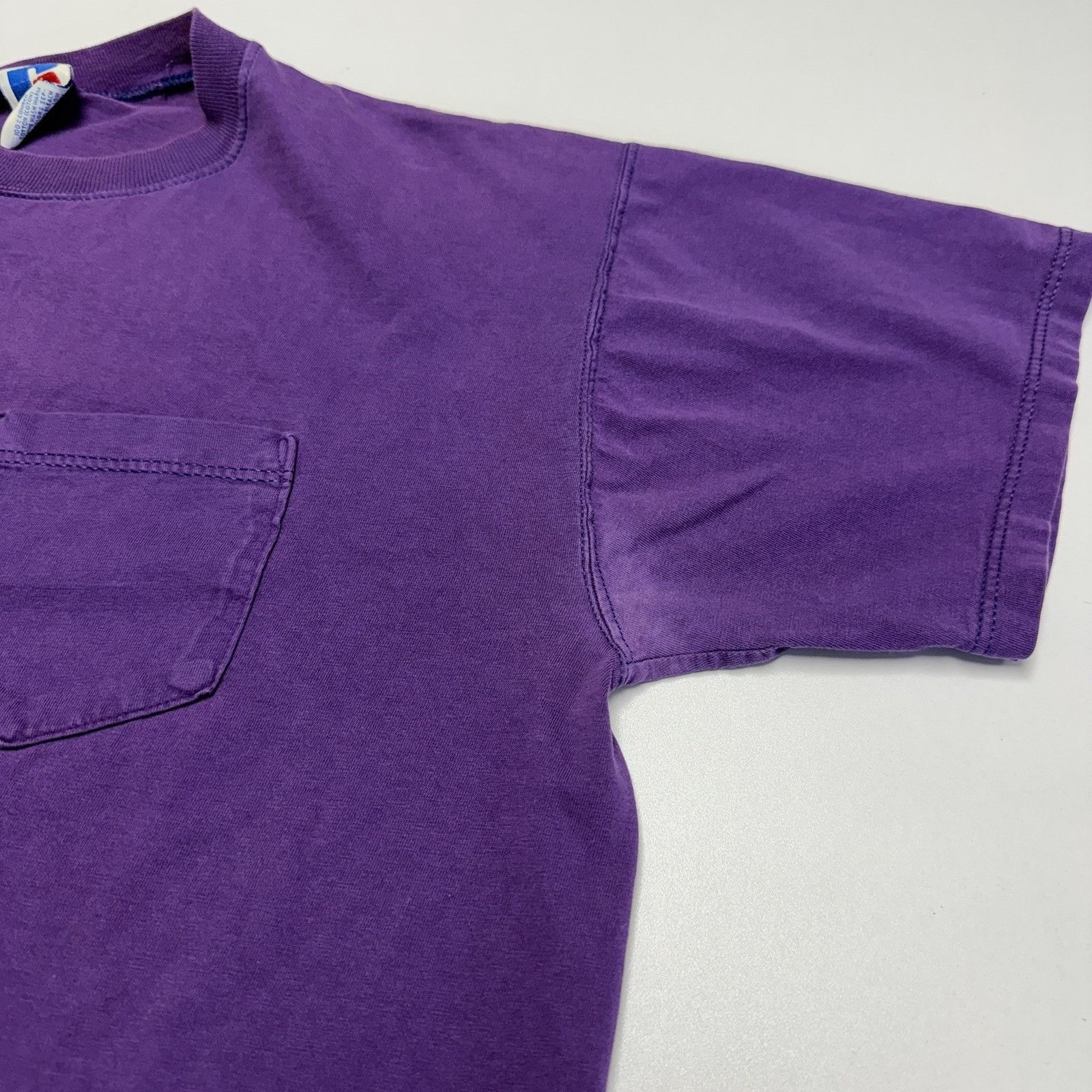 Russell Athletic Vintage 90s Russell Athletic Pocket Tee Mens Large Purple US Size US L / EU 52-54 / 3 - 4 Thumbnail