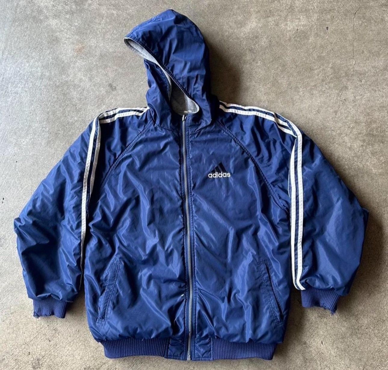 Adidas Vintage adidas windbreaker 2 in 1 can be turned inside out Size US L / EU 52-54 / 3 - 1 Thumbnail
