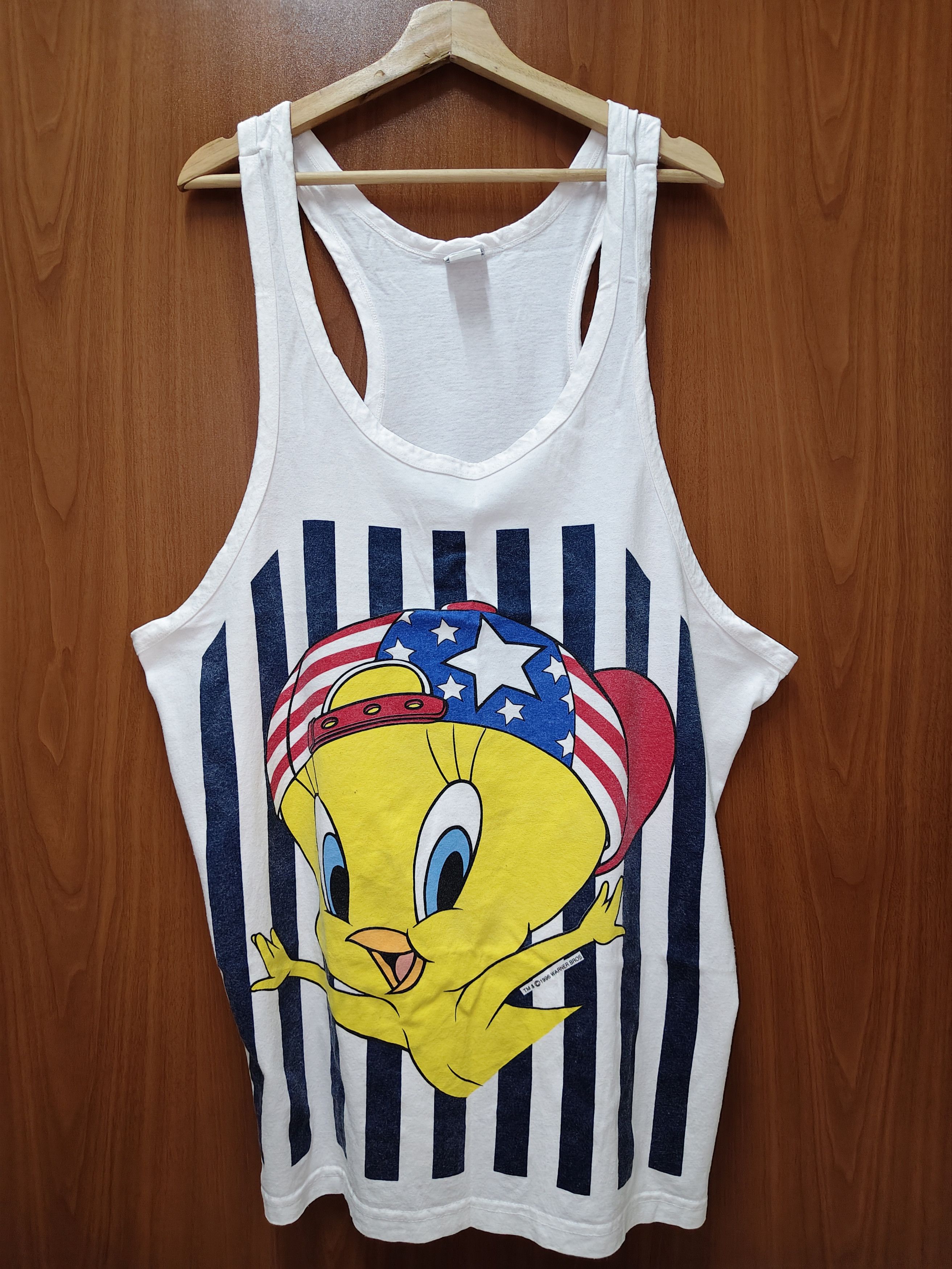 Other Vintage 1996 Warner Bros Looney Tunes Tweety Top Tank Size US XL / EU 56 / 4 - 1 Thumbnail