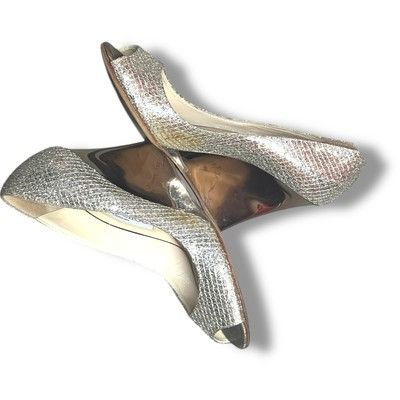 Jimmy Choo JIMMY CHOO Isabel Metallic Glitter Silver Gold Pumps US 6 EU Size US 6 / IT 36 - 7 Thumbnail
