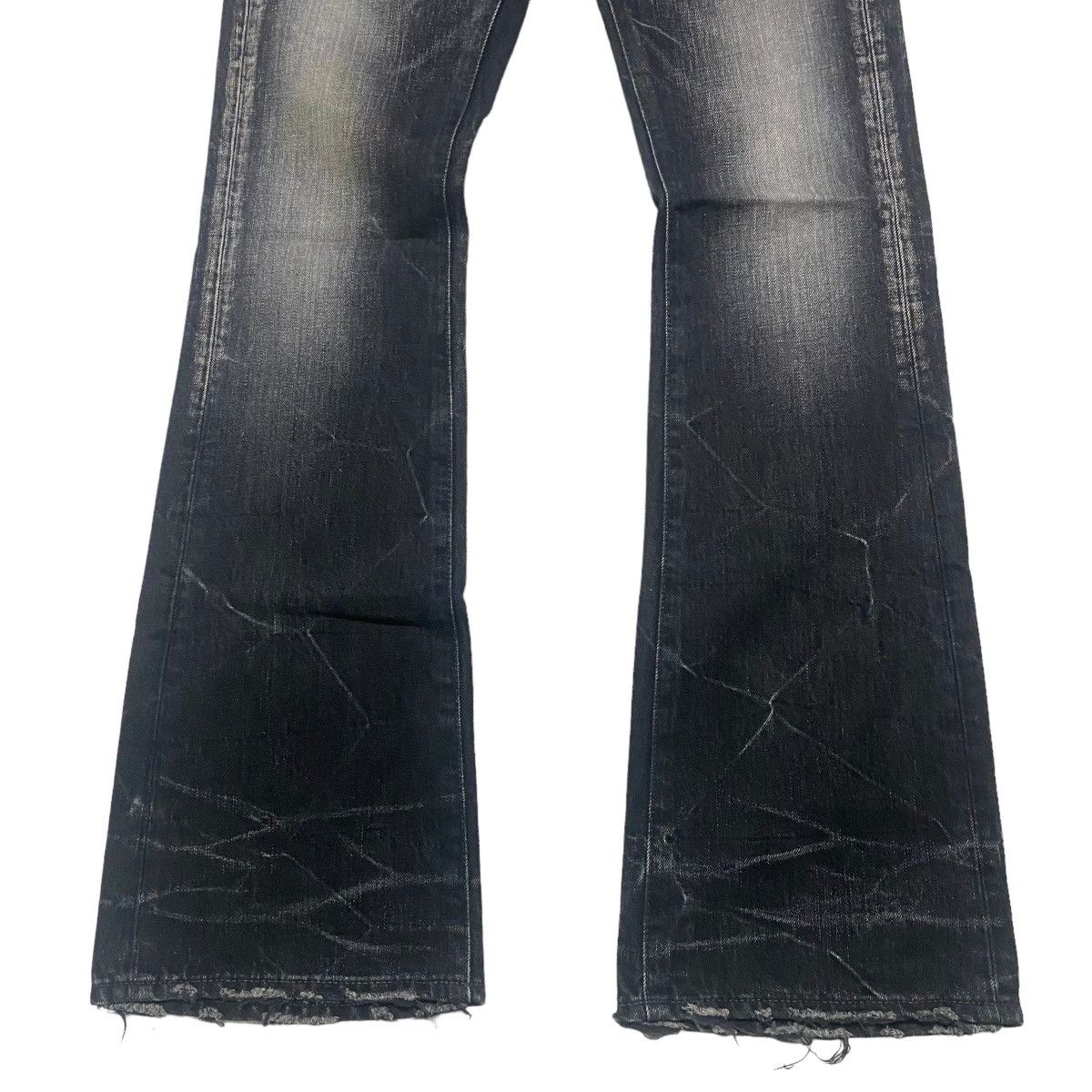 CIVARIZE Civarize Black Whisker Denim Flare Jeans Size US 30 / EU 46 - 7 Thumbnail