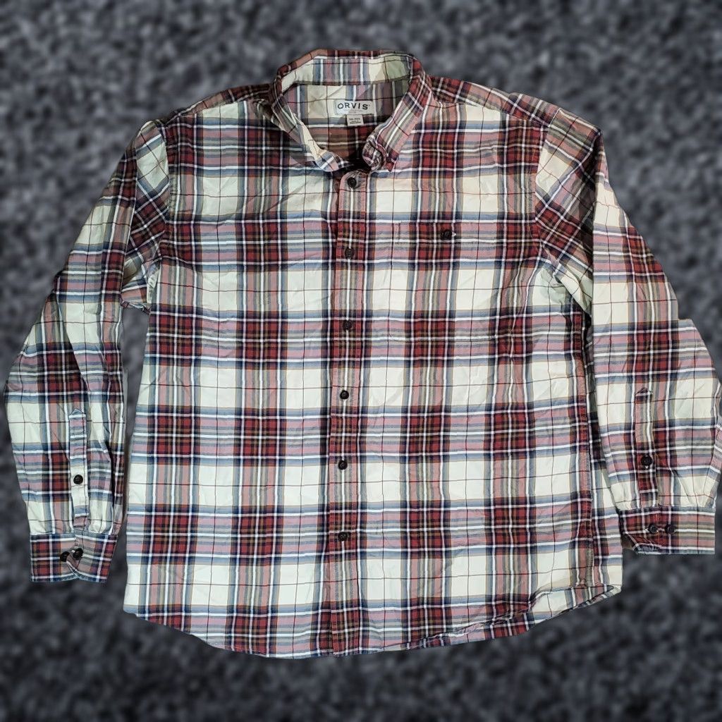 Orvis VINTAGE ORVIS Signature COTTON BLEND BUTTON UP SHIRT Mens 2XL Red/White Plaid Size US XXL / EU 58 / 5 - 1 Thumbnail