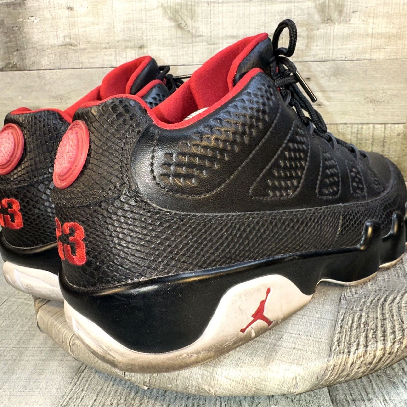 Jordan Brand Air Jordan 9 Retro Low Snakeskin - 11.5 Men's Sneaker, Black, Snakeskin Upper, 2016, 832822-001 Size US 12 / EU 45 - 7 Thumbnail