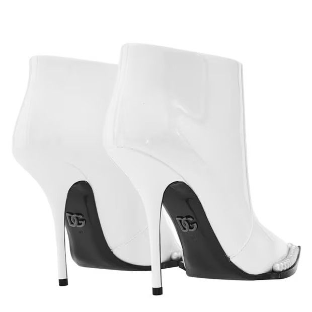 Dolce & Gabbana o1g2r1mq1024 Patent Leather Ankle Boots in Bianco Size US 7 / IT 37 - 3 Thumbnail