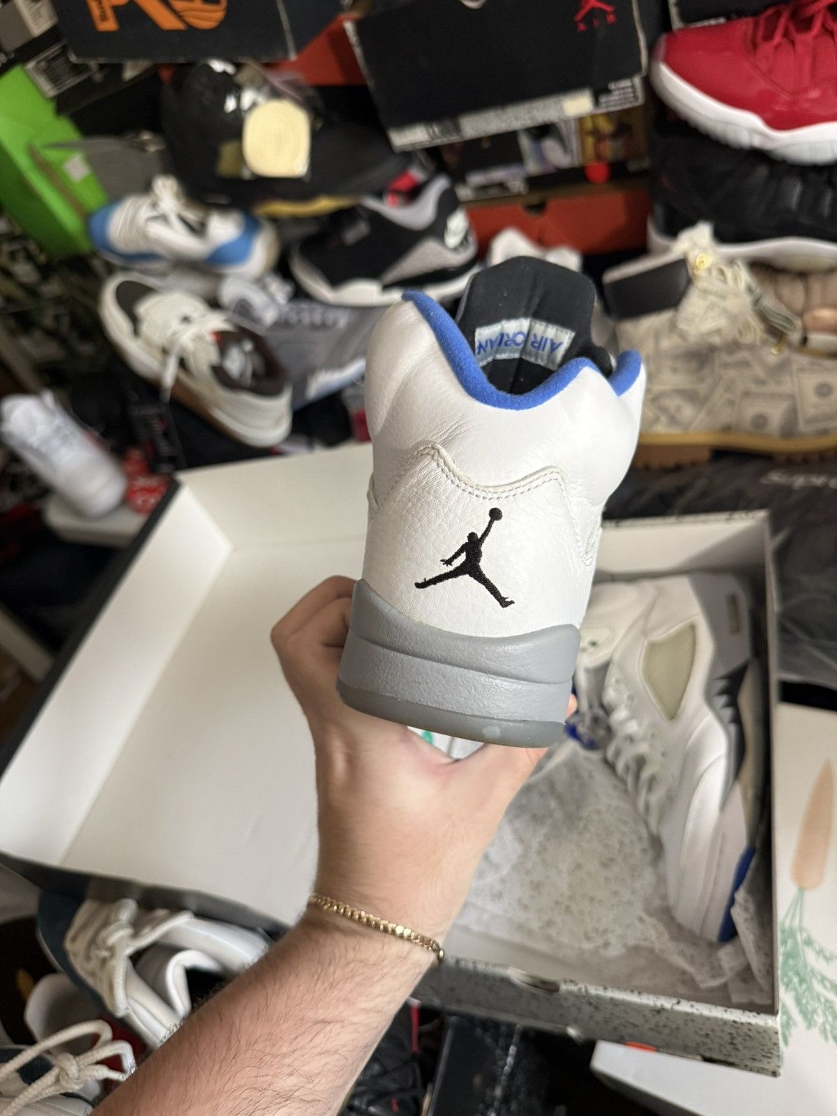 Jordan Brand Jordan retro 5 stealth sz 8.5 Size US 8.5 / EU 41-42 - 4 Thumbnail