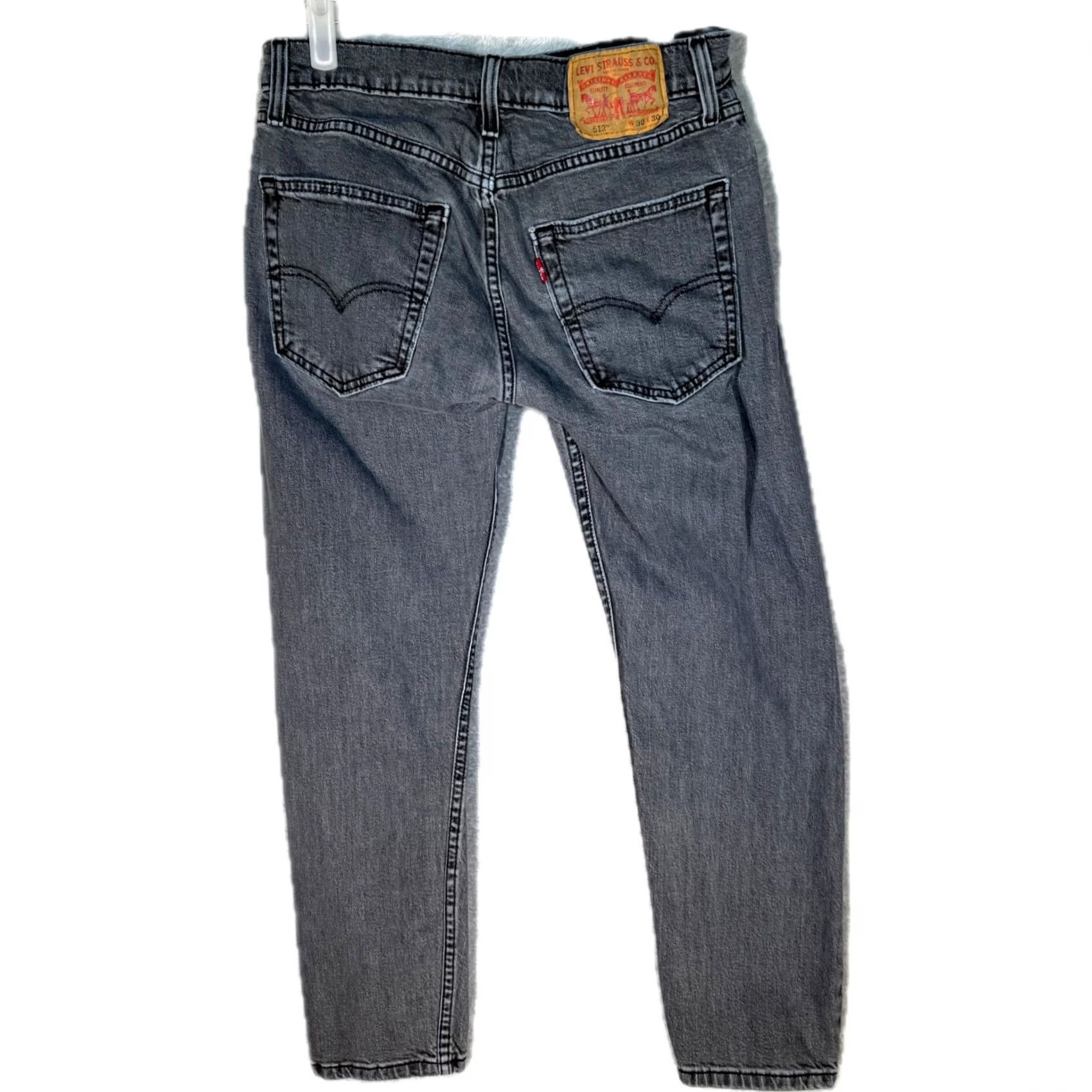 Levi's Levi’s 512 Jeans Slim Tapered Gray 30x30 Men’s Regular Denim Stretch Modern Outdoor 90s? No, 512 fits Mens Jeans Size US 30 / EU 46 - 2 Thumbnail