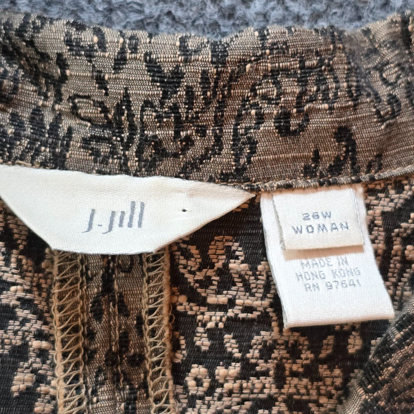 J. Jill VINTAGE J. Jill Blazer Jacket Womens 26W Beige Floral Button Career Capsule Twill Plus Modern Classics Womens Size 4XL / US 24-26 - 4 Thumbnail