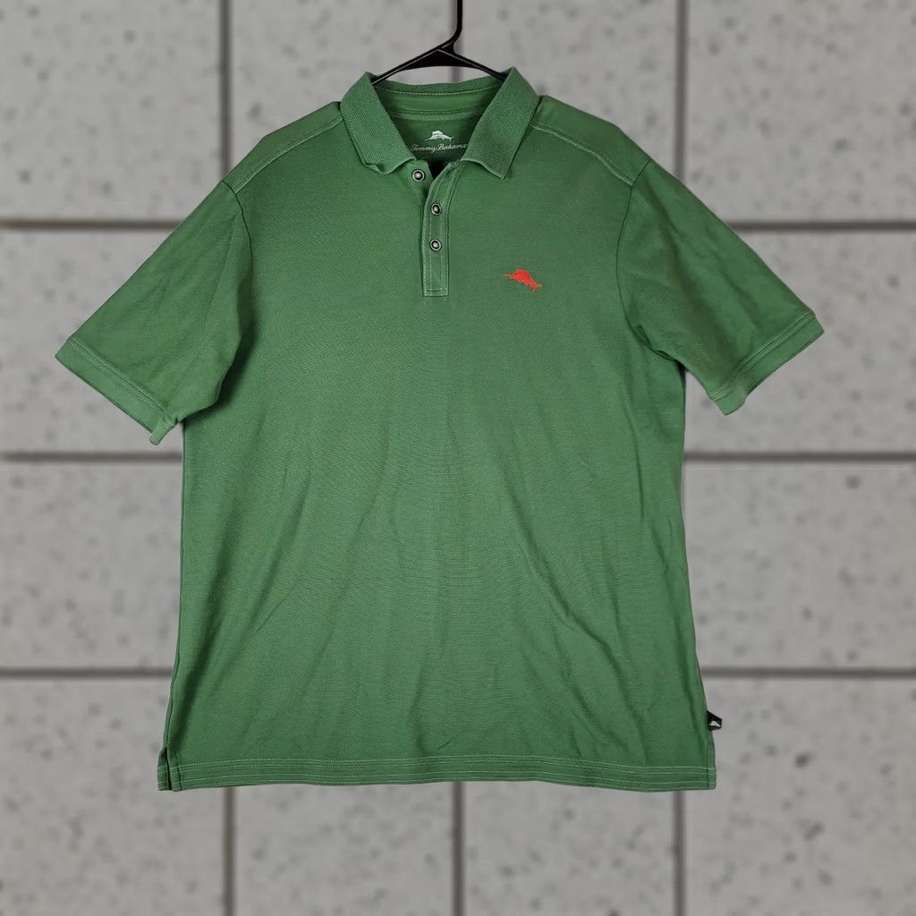 Tommy Bahama Tommy Bahama Polo Shirt Mens M Green Supima Cotton Short Sleeve Casual Golf Shirt Size US M / EU 48-50 / 2 - 1 Thumbnail