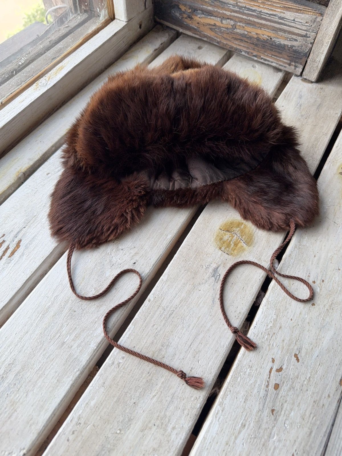 Hysteric Glamour × Japanese Brand × Vintage Vintage Real Fur Mohair Fuzzy Ushanka Y2K Opium Hype Rare OS Size ONE SIZE - 1 Thumbnail