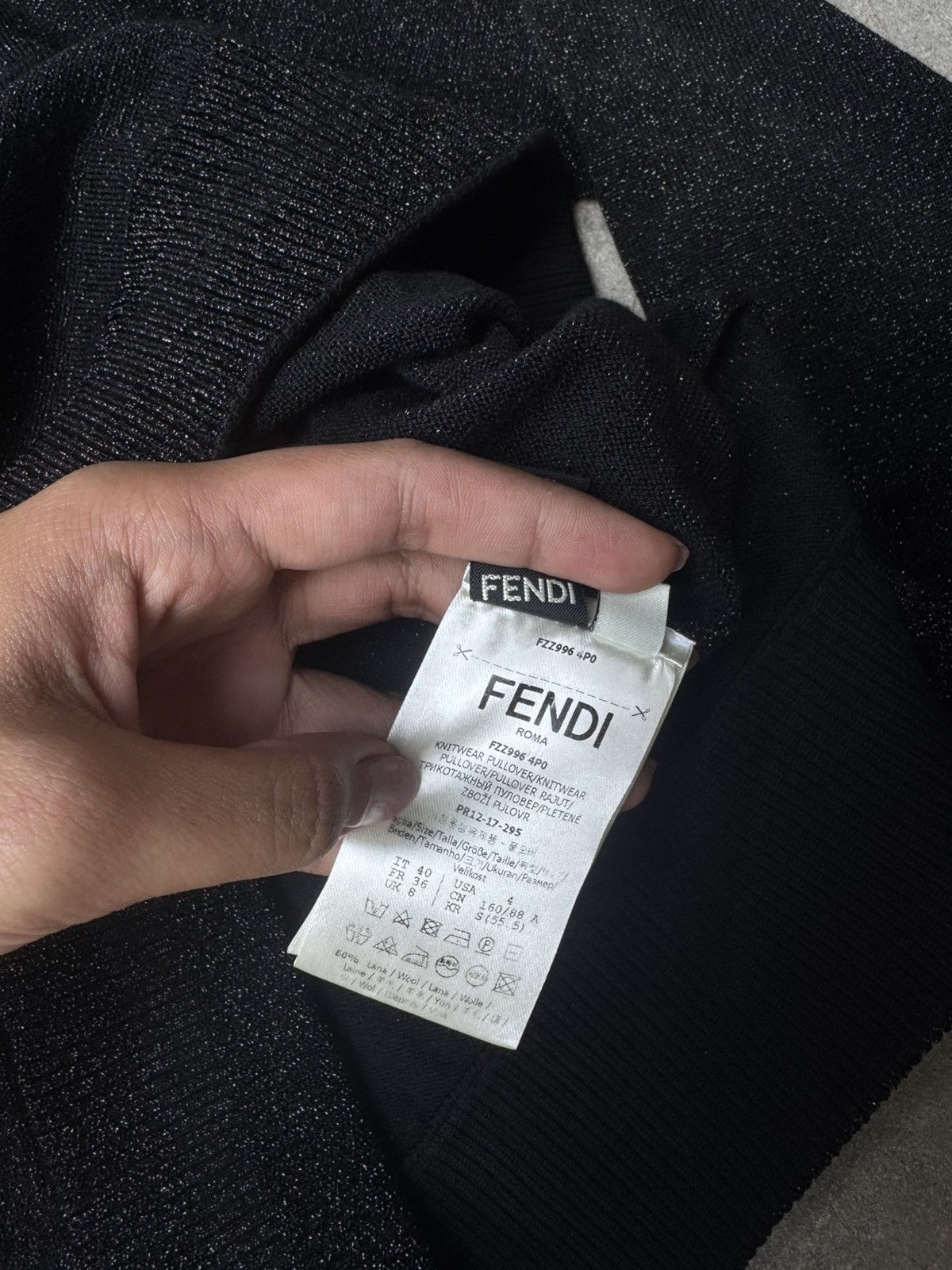 Fendi Fendi Monster Eyes Lurex & Wool Turtleneck Sweatshirt Size M / US 6-8 / IT 42-44 - 6 Thumbnail