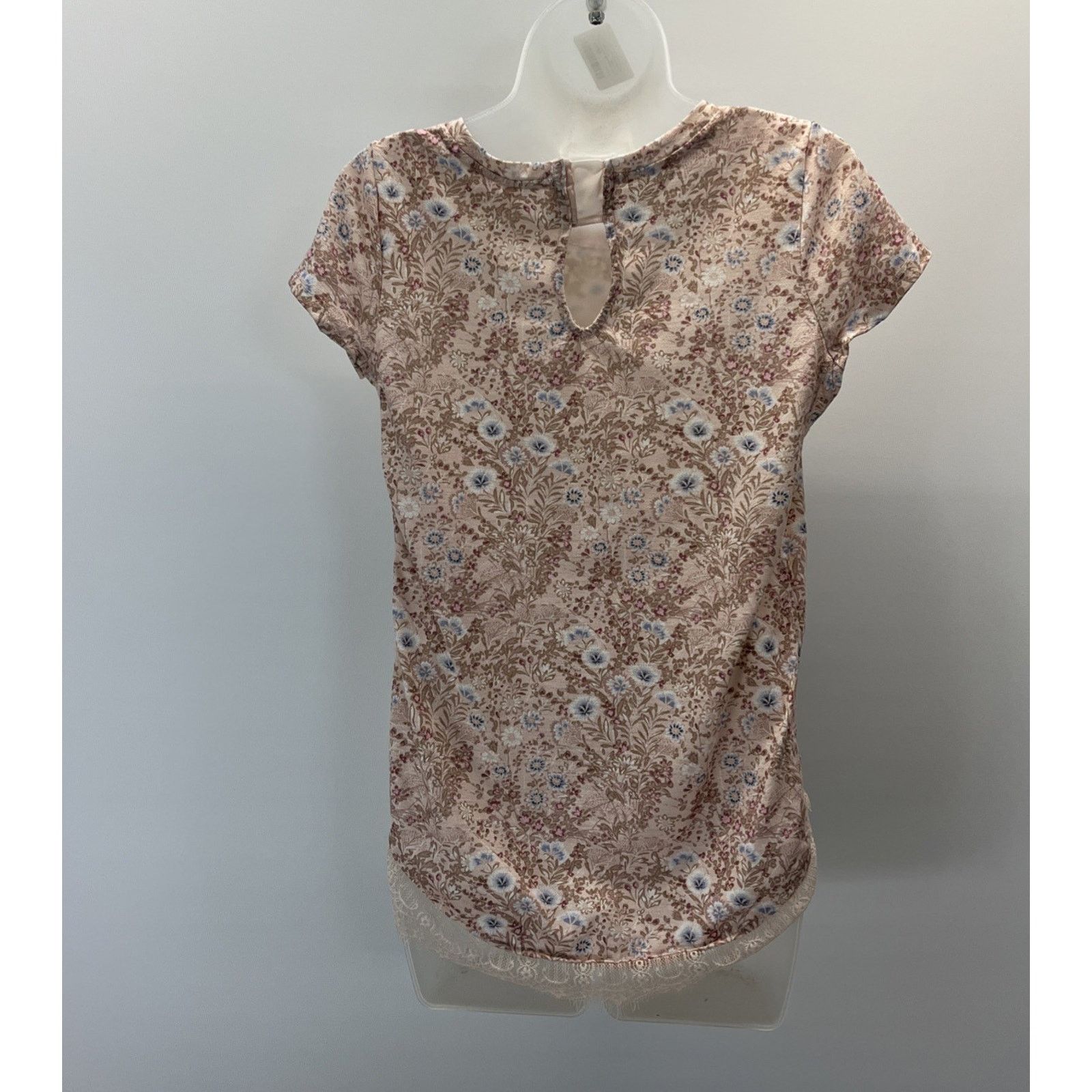 Lauren Conrad LAUREN CONRAD Floral Lace Tee Women's Sz XS Shortsleeve Size XS / US 0-2 / IT 36-38 - 4 Thumbnail