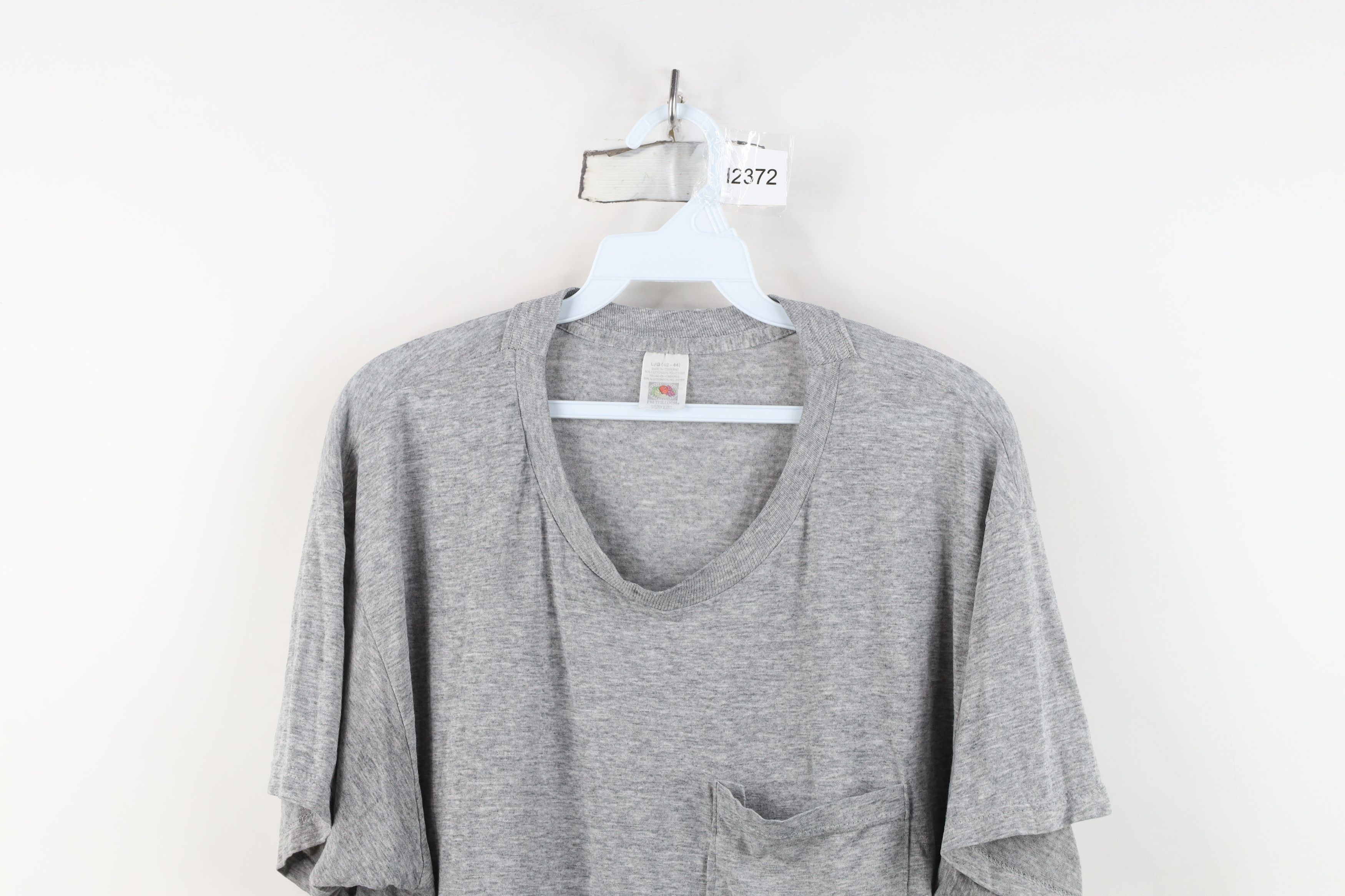 Vintage Vintage 90s Y2K Streetwear Thin Pocket T-Shirt Heather Gray Size US L / EU 52-54 / 3 - 2 Thumbnail