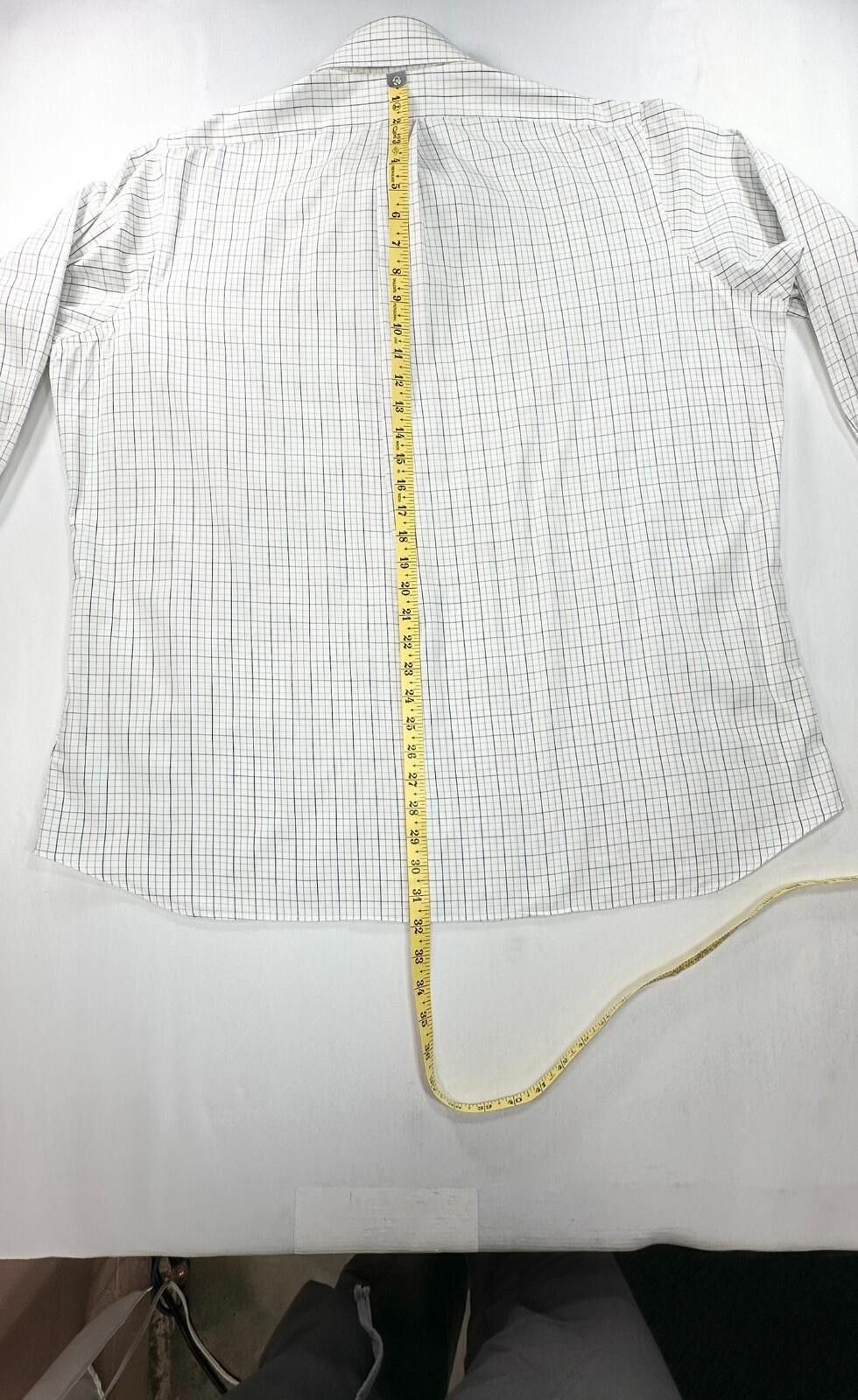 Tom James Tom James Executive Collection Checked Oxford White Mens XL Size 44R - 3 Thumbnail