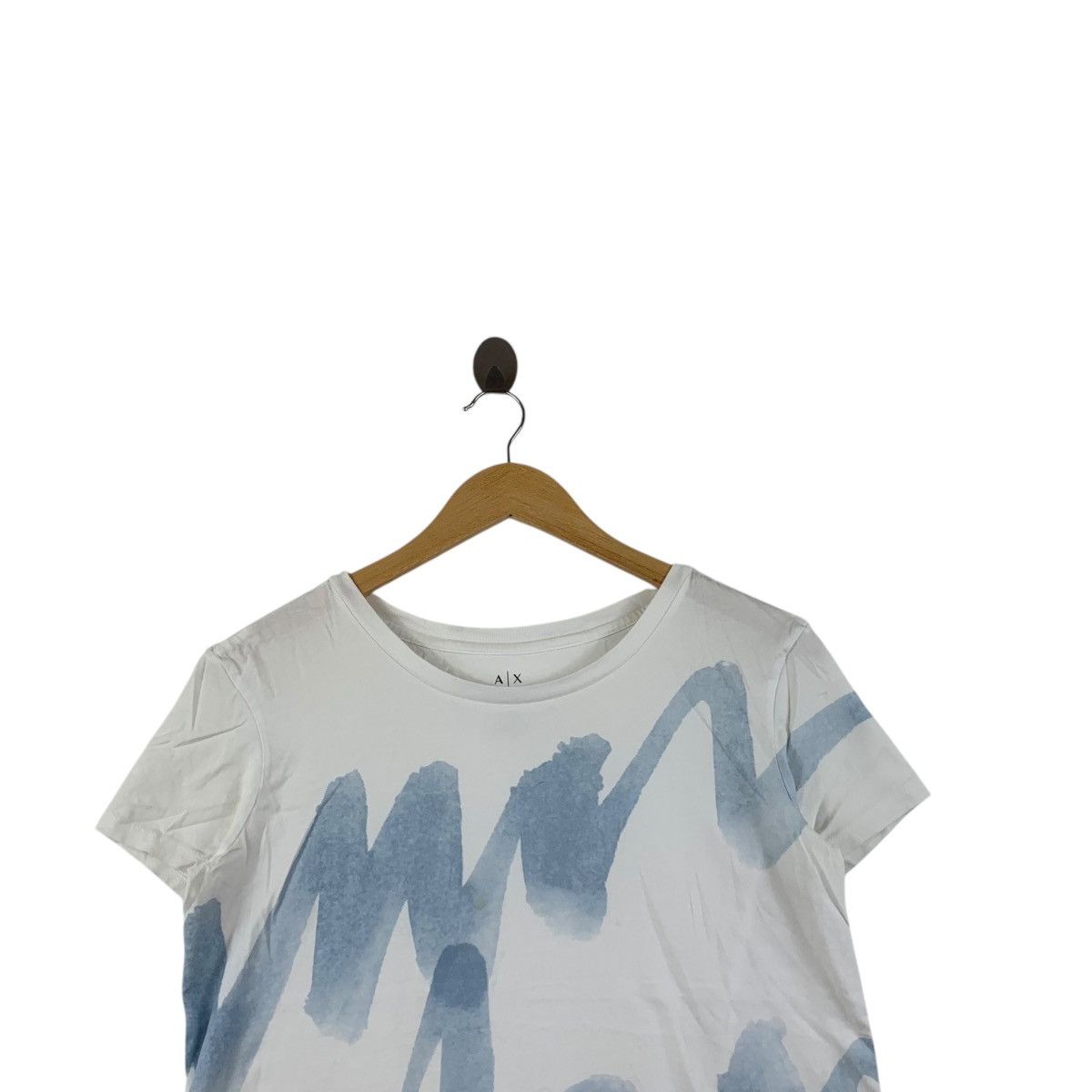 Armani Exchange ARMANI EXCHANGE Organic Prima Cotton Fiber Tee Shirt Top Size M / US 6-8 / IT 42-44 - 2 Thumbnail