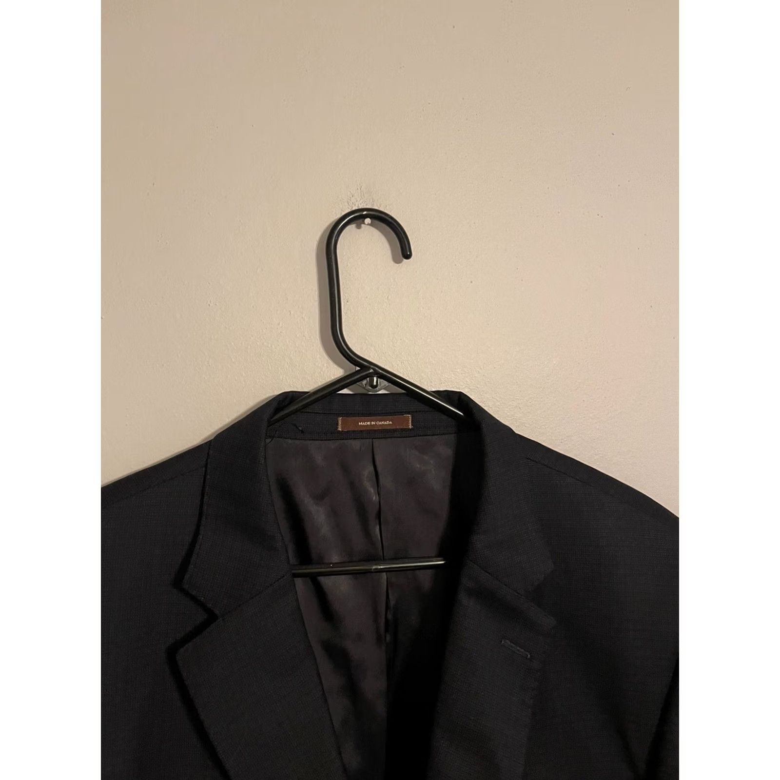 Peter Millar Peter Millar Navy Check Wool Suit Coat Jacket Blazer Men's 48R Made in Canada Size 48R - 2 Thumbnail