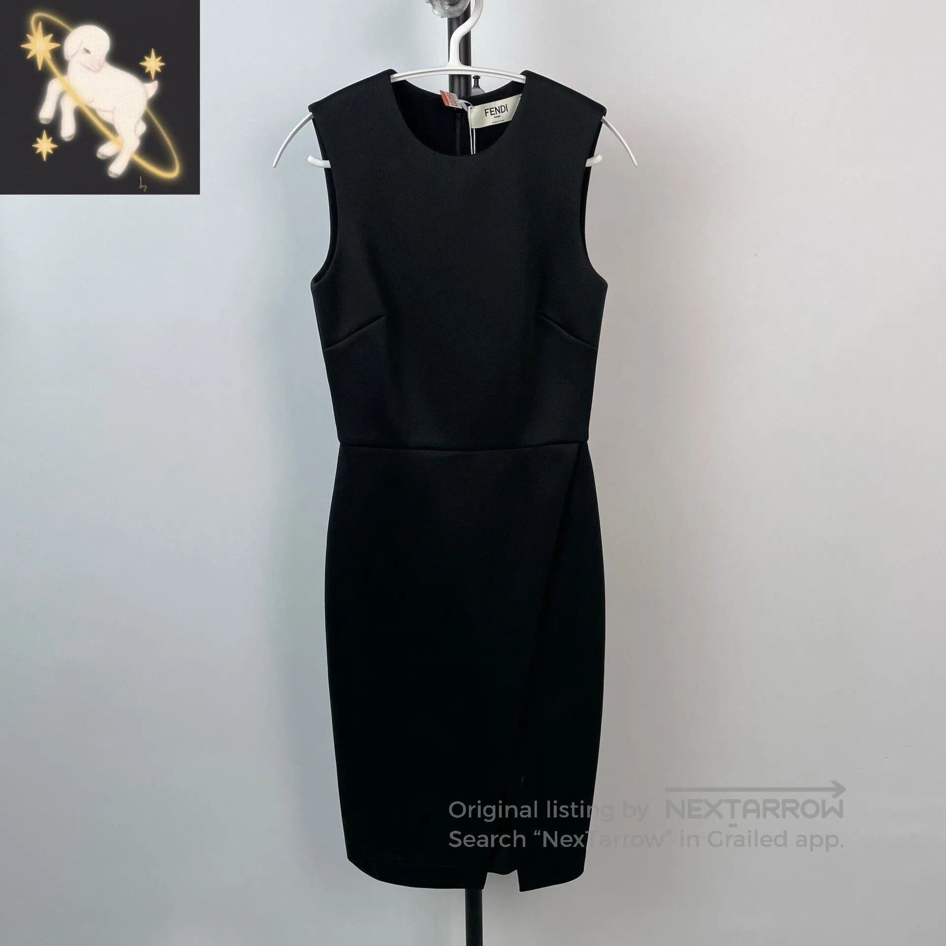 Fendi Fendi Black Silk Sleeveless Hem Split Dress. Size XS / US 0-2 / IT 36-38 - 1 Thumbnail