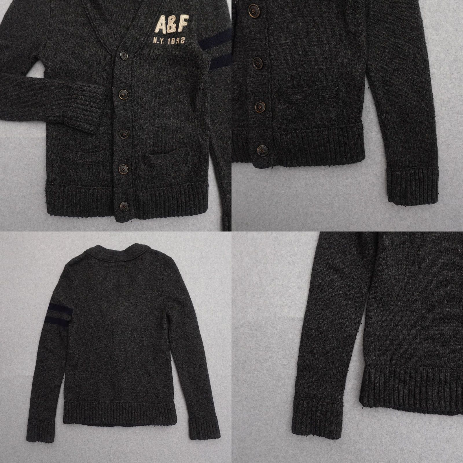 Abercrombie & Fitch Abercrombie & Fitch Cardigan Womens Small Blue Wool Blend Embroidered Sweater Size S / US 4 / IT 40 - 8 Thumbnail