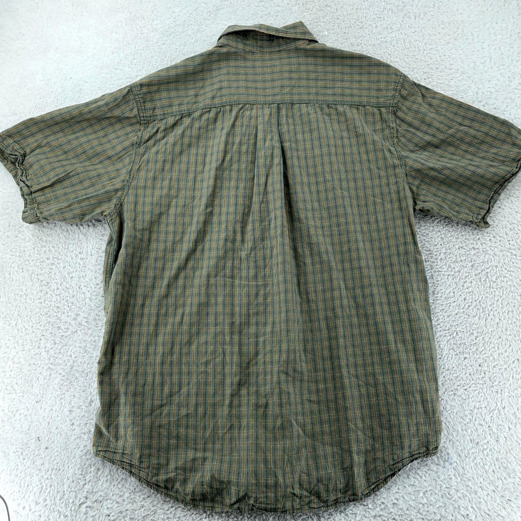 Carhartt Carhartt Plaid Shirt Mens XL Olive Green Short Sleeve Button-Up Pocket Size US XL / EU 56 / 4 - 4 Thumbnail
