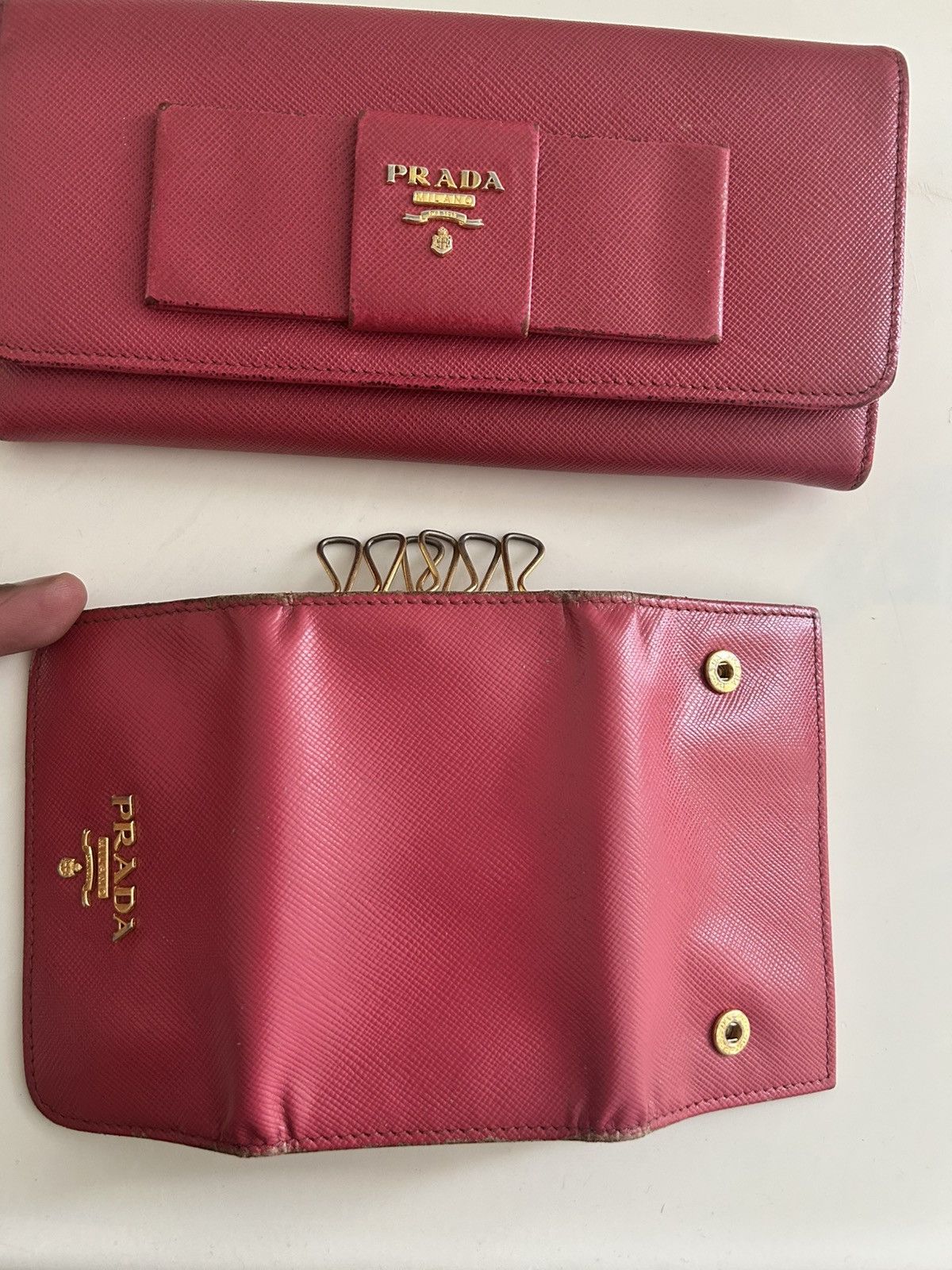 Prada Bow Wallet and Key Holder Set Size ONE SIZE - 9 Thumbnail