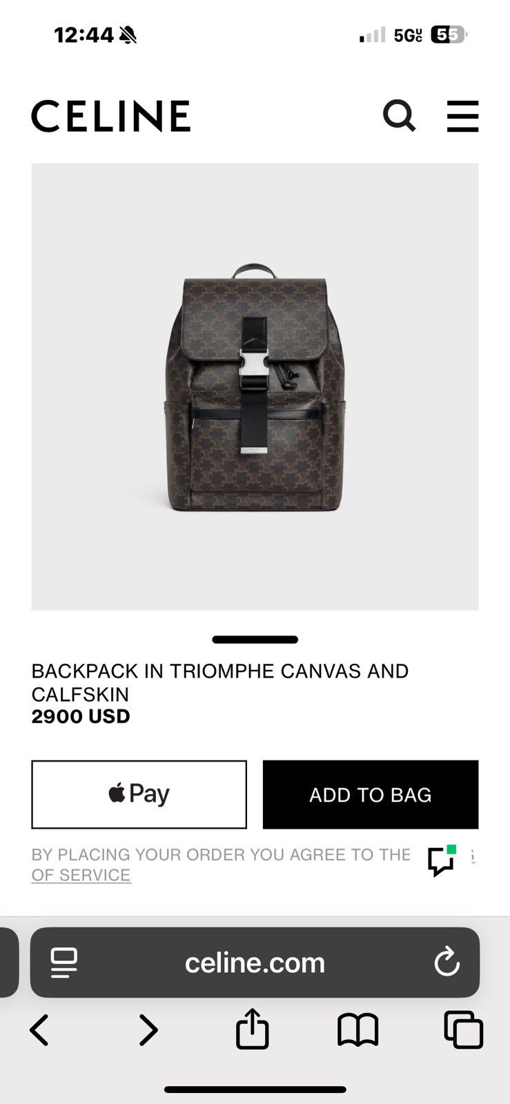 Celine Celine backpack in canvas and calfskin NEW Size ONE SIZE - 5 Thumbnail