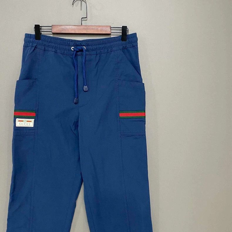 Gucci Gucci Belt logo striped workwear pants Size US 28 / EU 44 - 2 Thumbnail