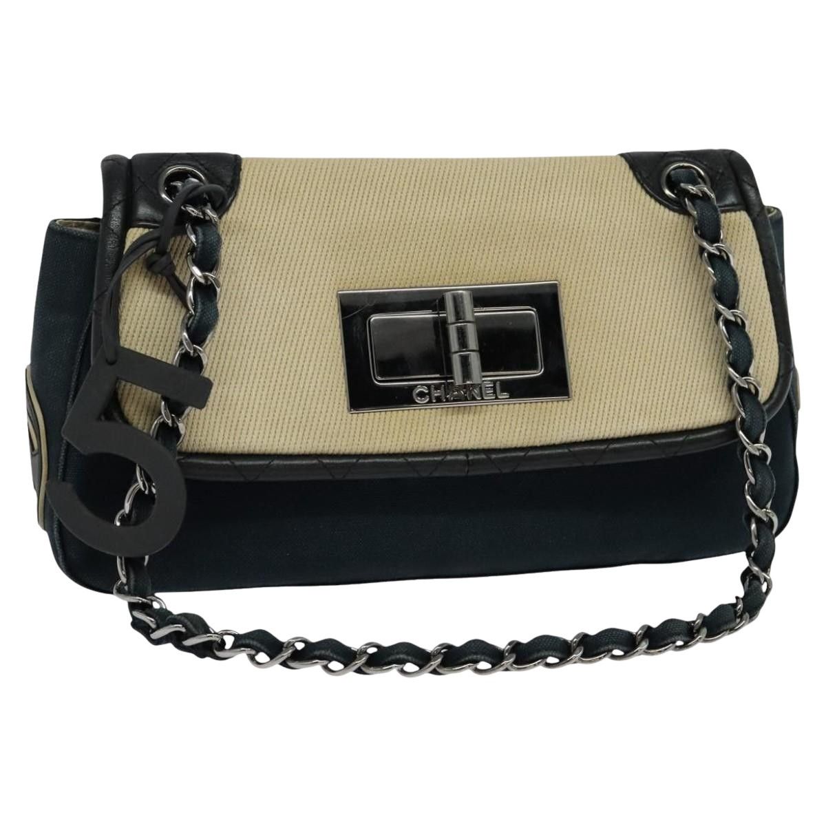 Chanel Navy Canvas Shoulder Bag (Pre-Owned) Size ONE SIZE - 1 Thumbnail