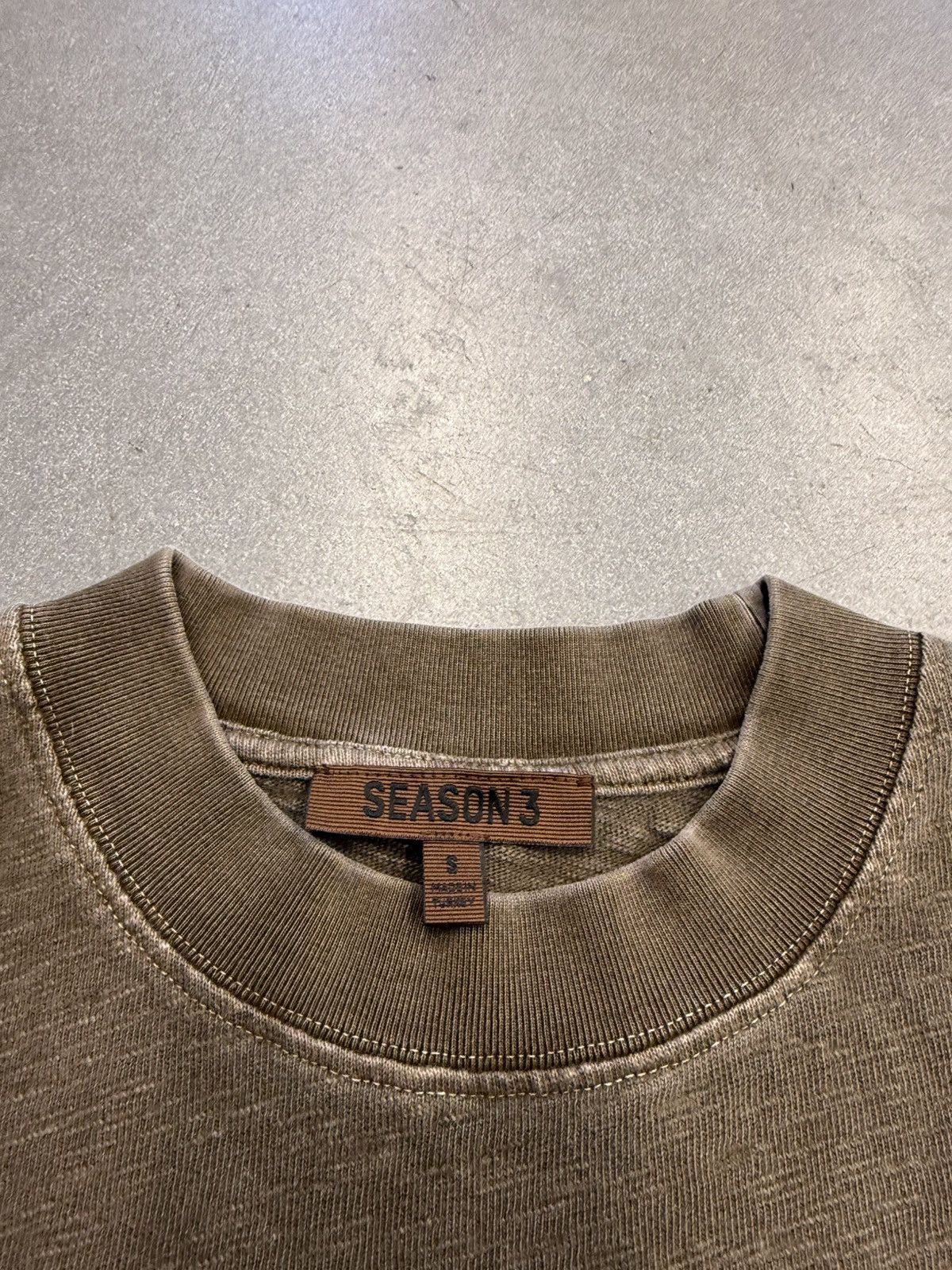 Kanye West Yeezy Season 3 College Slub Knit Cropped Tee - Green Size US S / EU 44-46 / 1 - 4 Thumbnail