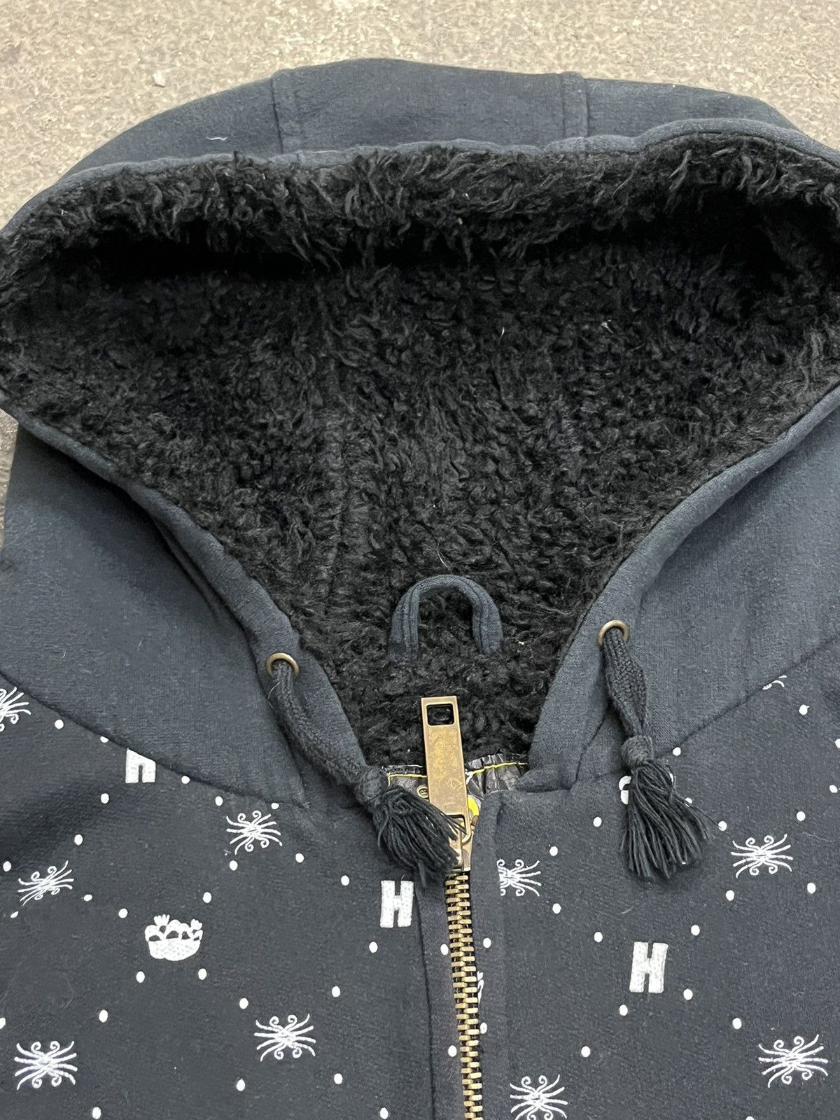 Affliction × Vintage Y2k grunge skull fur hoodie opium skater y2k archival rare Size US L / EU 52-54 / 3 - 5 Thumbnail