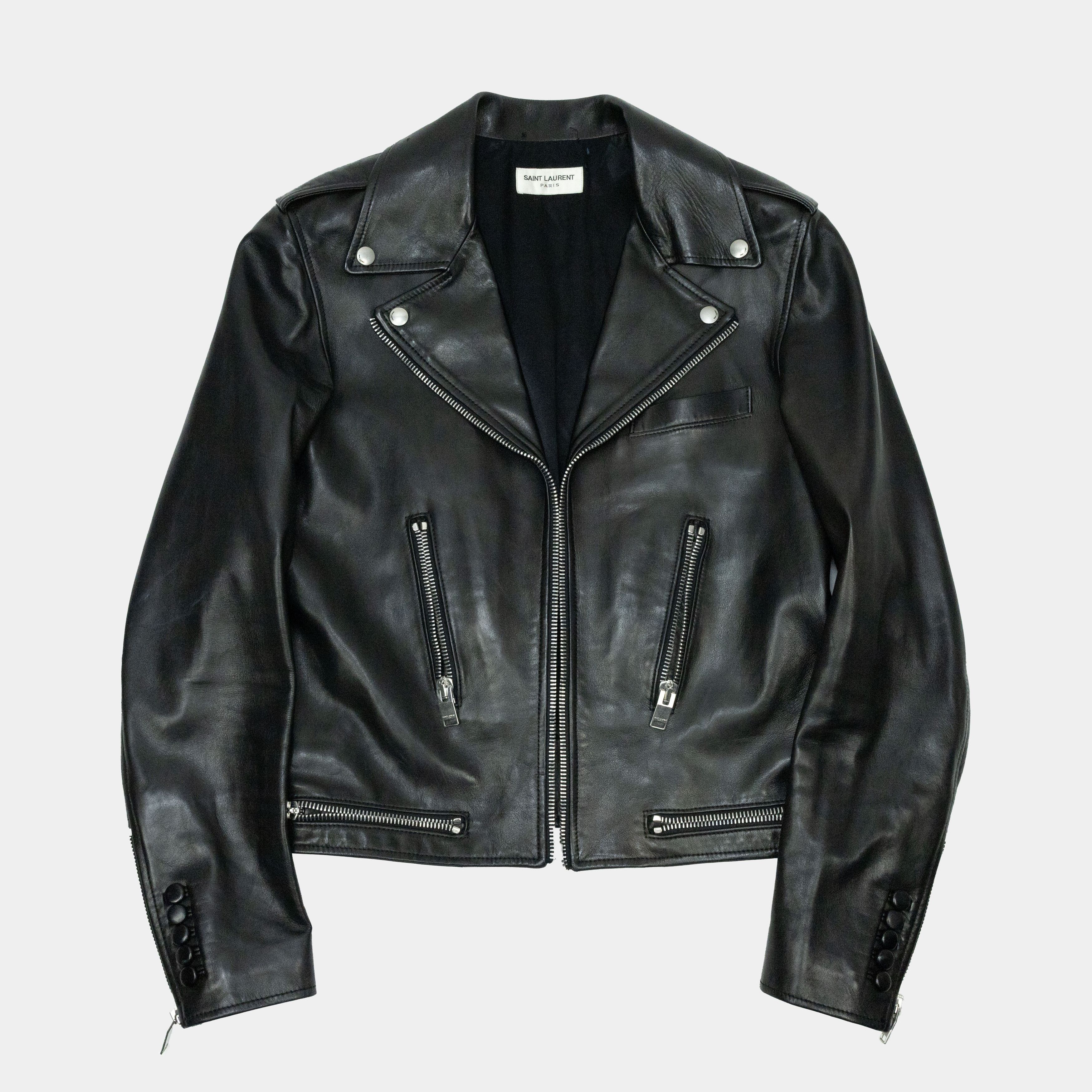 Saint Laurent Paris Saint Laurent A/W 2013 Hedi Slimane Leather Biker Jacket Size US M / EU 48-50 / 2 - 1 Thumbnail