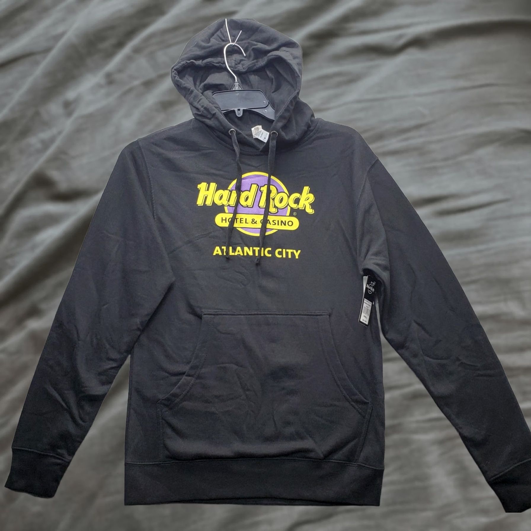 Hard Rock Cafe Hard Rock Atlantic City Hoodie Mens S Black Logo Raglan Sleeve Classic Fit Size US S / EU 44-46 / 1 - 1 Thumbnail