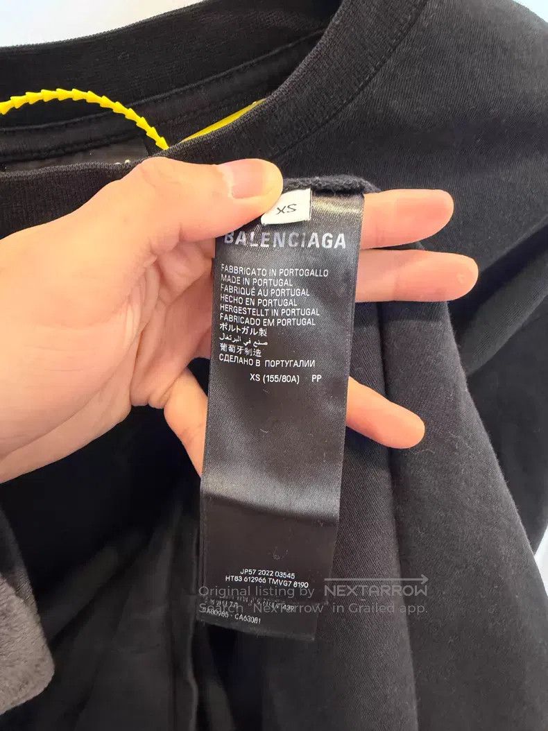 Balenciaga Balenciaga Solid Color Logo Embroidered Crew Neck T-Shirt Size US XS / EU 42 / 0 - 5 Thumbnail