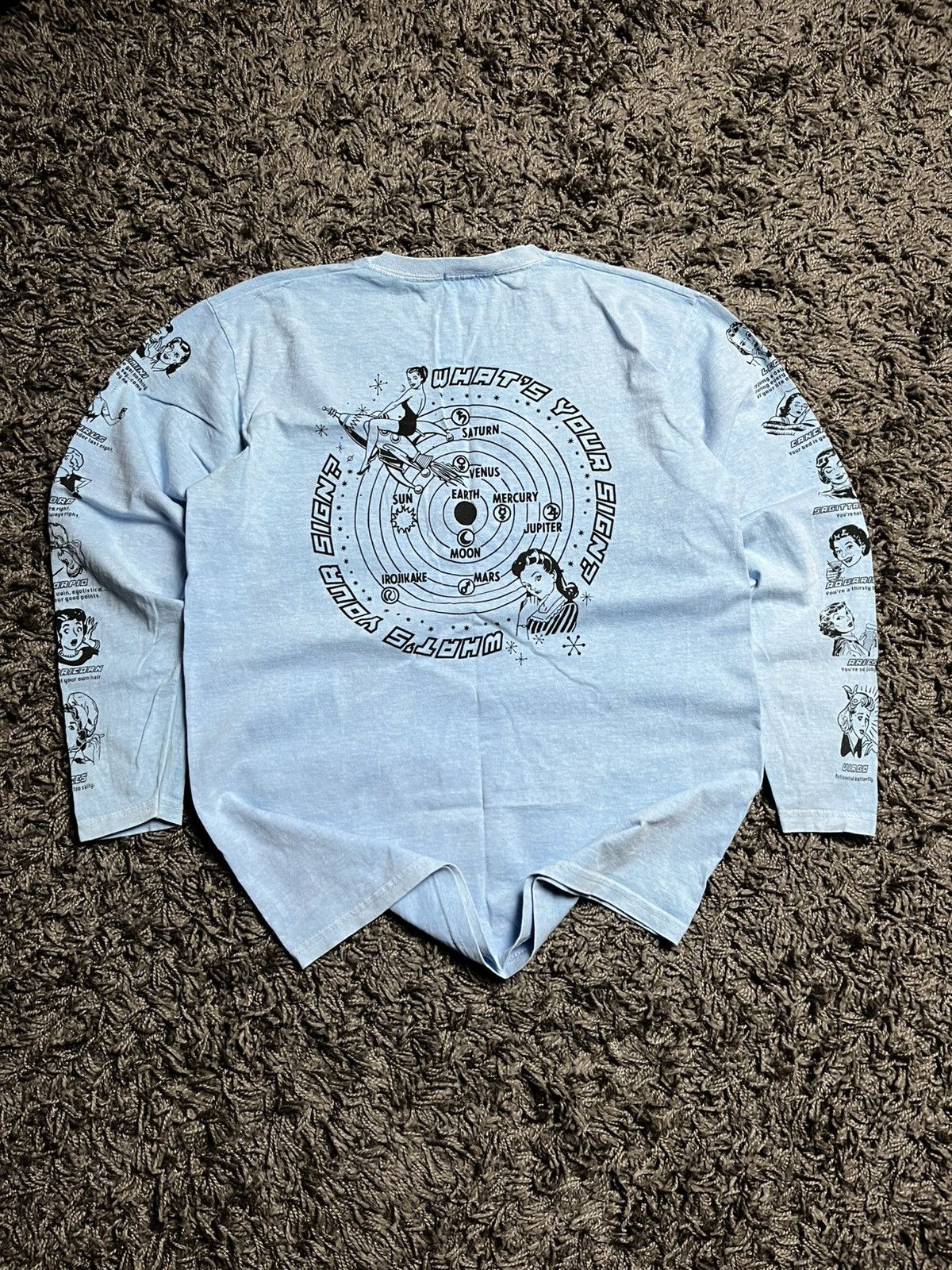 Girl Skateboards New Girl Order Retro Space Astrology Graphic Longsleeve Blue Size US M / EU 48-50 / 2 - 2 Thumbnail