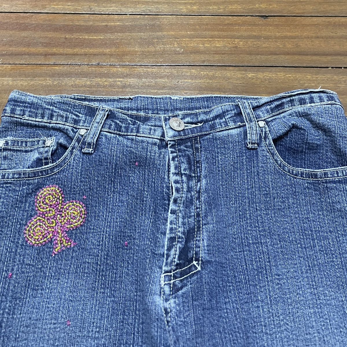 Versace Jeans Couture × Vintage Very Rare Vintage Versace Jeans Couture Flared Jeans 2000s Size US 29 - 3 Thumbnail