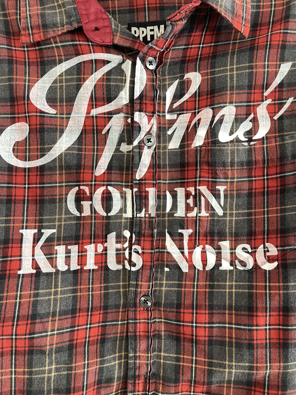 PPFM PPFM Golden Kurt’s Noise Plaid Red Button Shirt Size US L / EU 52-54 / 3 - 3 Thumbnail