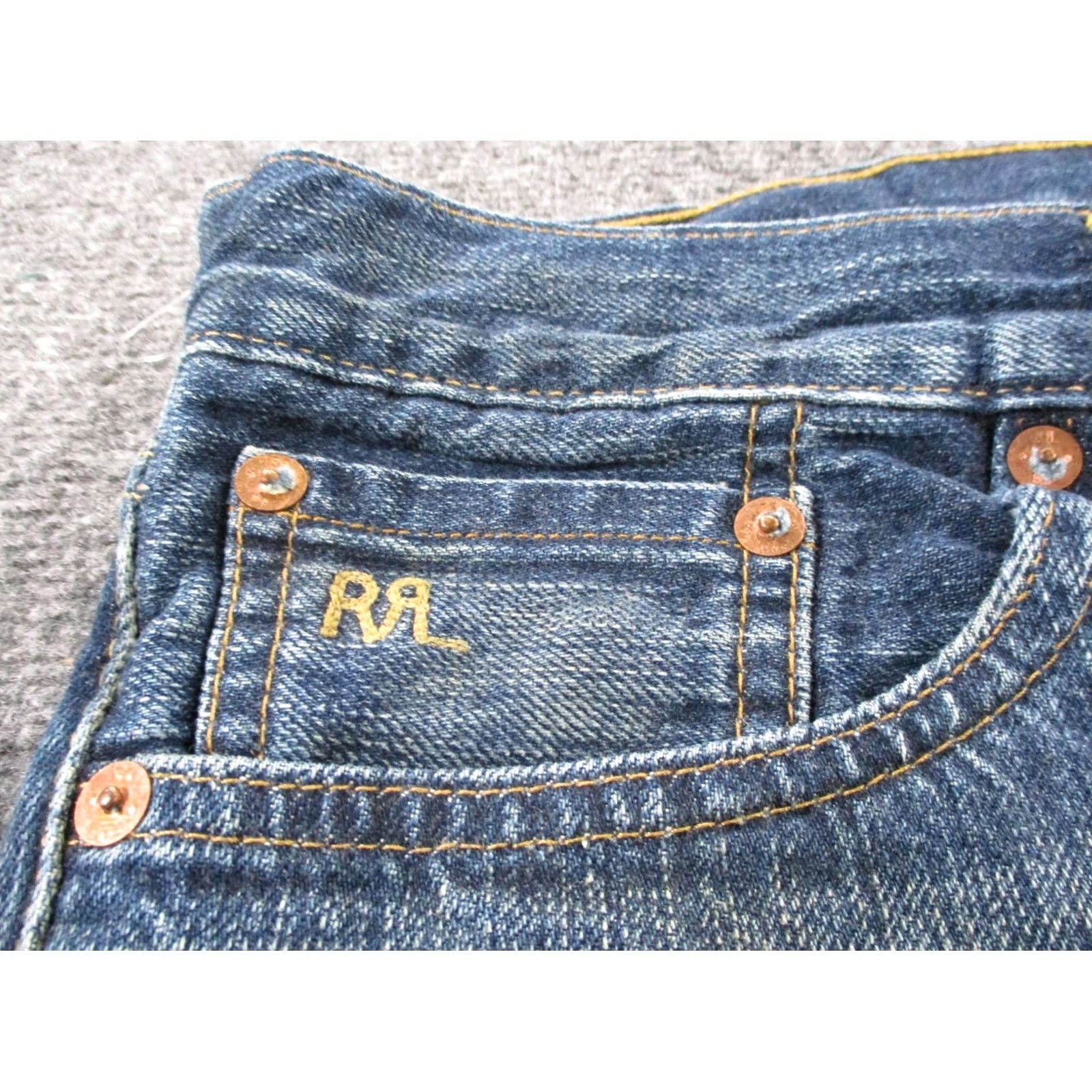 Vintage RRL Ralph Lauren Jeans Men 29 X 32 Denim Selvedge Japan Slim Straight Narrow Shirt Category Jeans Mens Regular Blue 29 Size US 28 / EU 44 - 7 Thumbnail